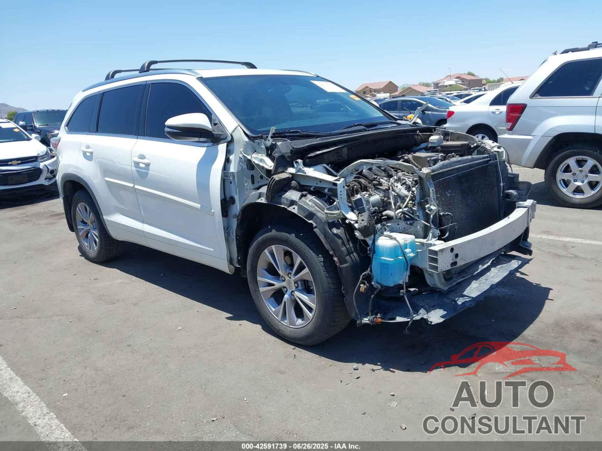 TOYOTA HIGHLANDER 2015 - 5TDKKRFH5FS061693