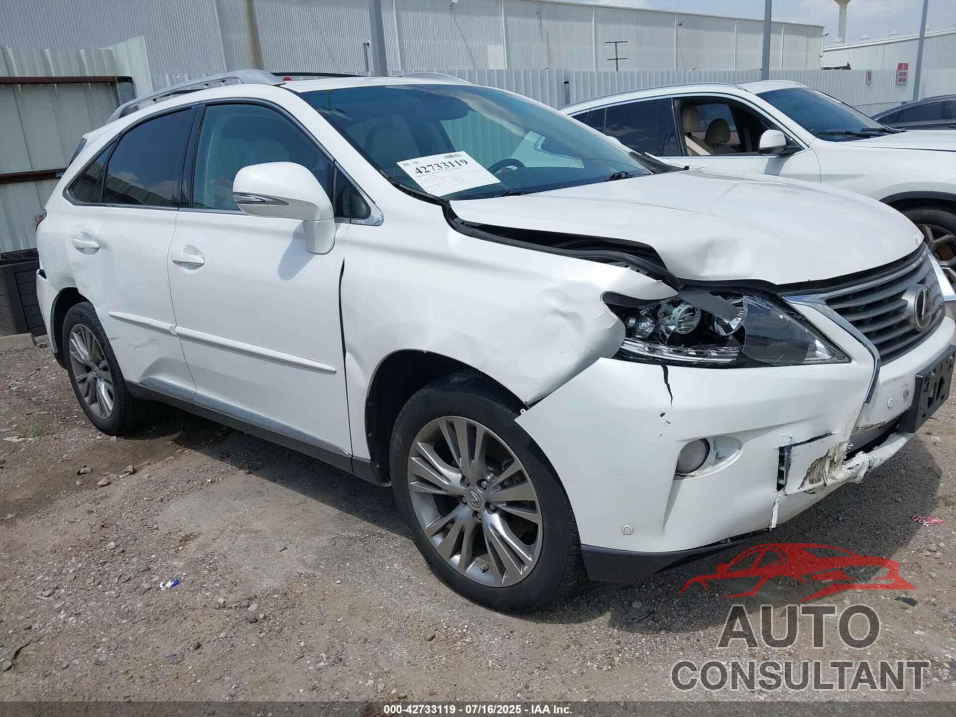 LEXUS RX 350 2013 - 2T2ZK1BA3DC088076