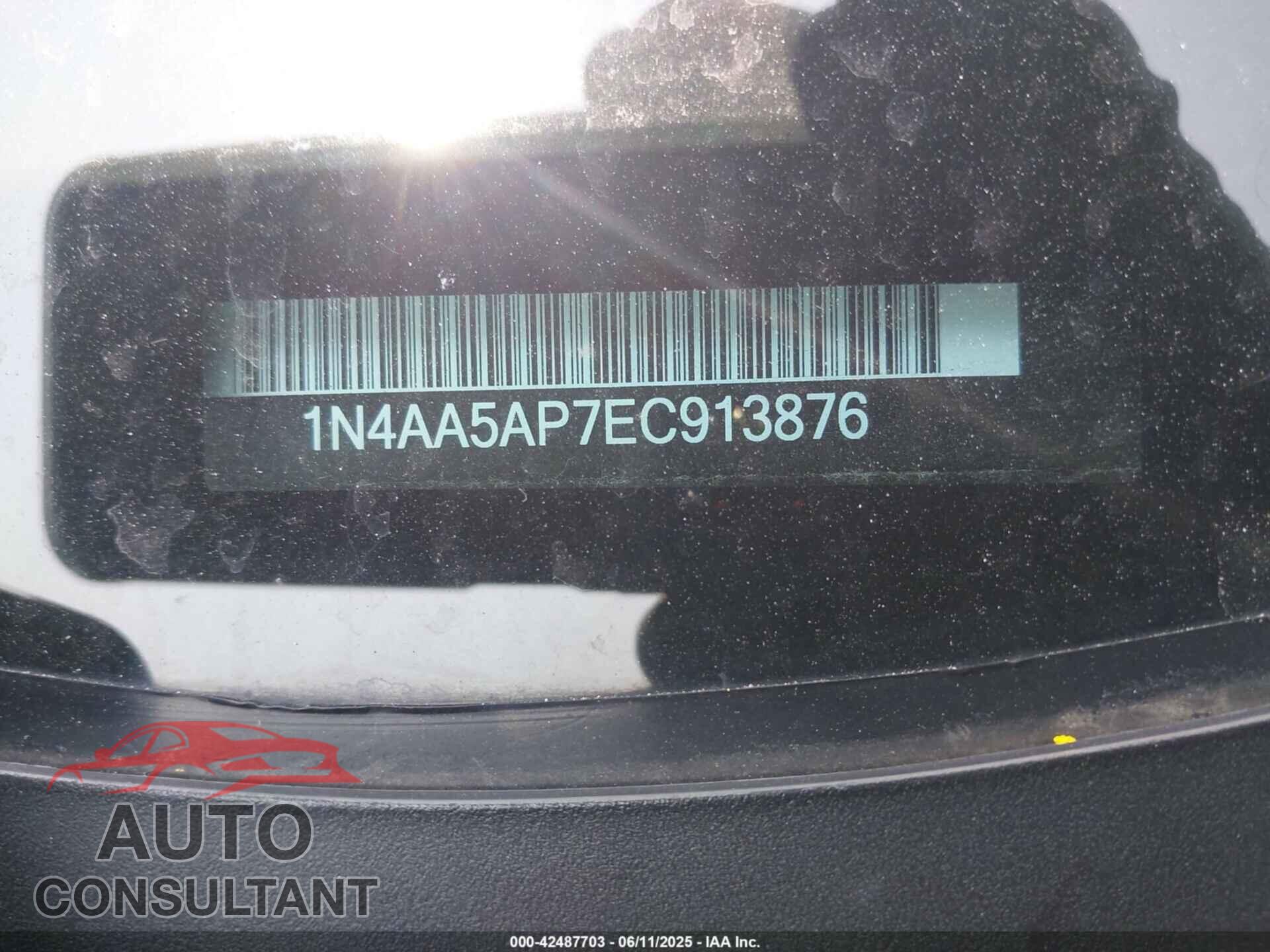 NISSAN MAXIMA 2014 - 1N4AA5AP7EC913876
