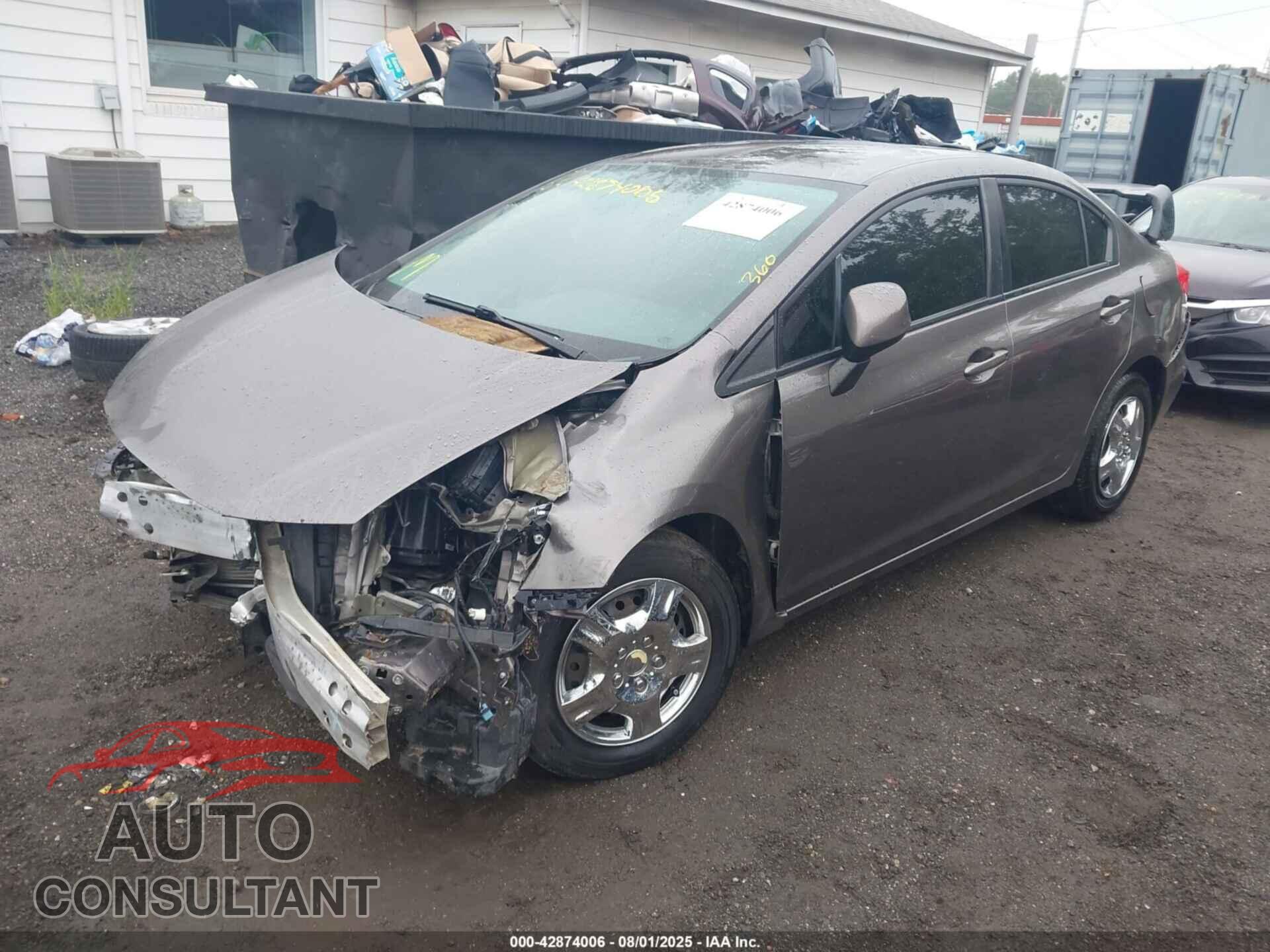 HONDA CIVIC 2012 - 19XFB2F59CE053665