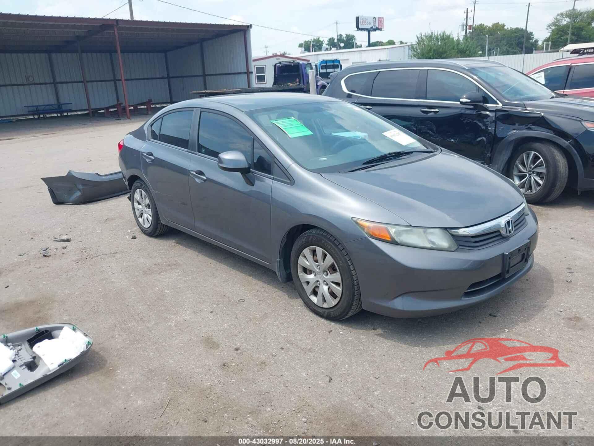 HONDA CIVIC 2012 - 19XFB2F55CE042887