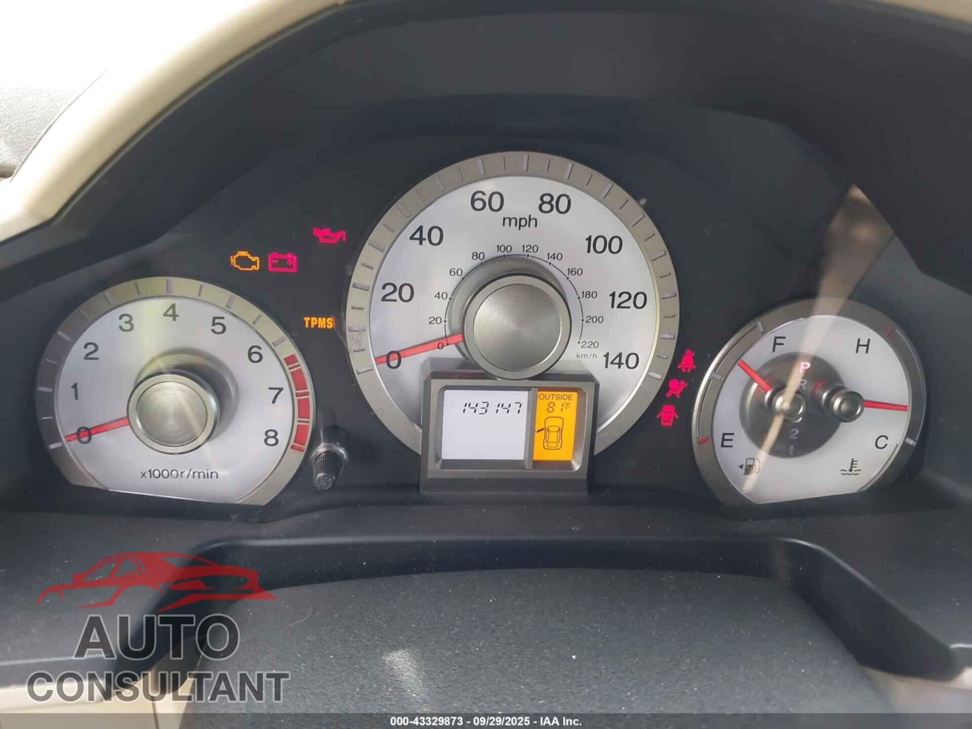 HONDA PILOT 2010 - 5FNYF4H51AB016476
