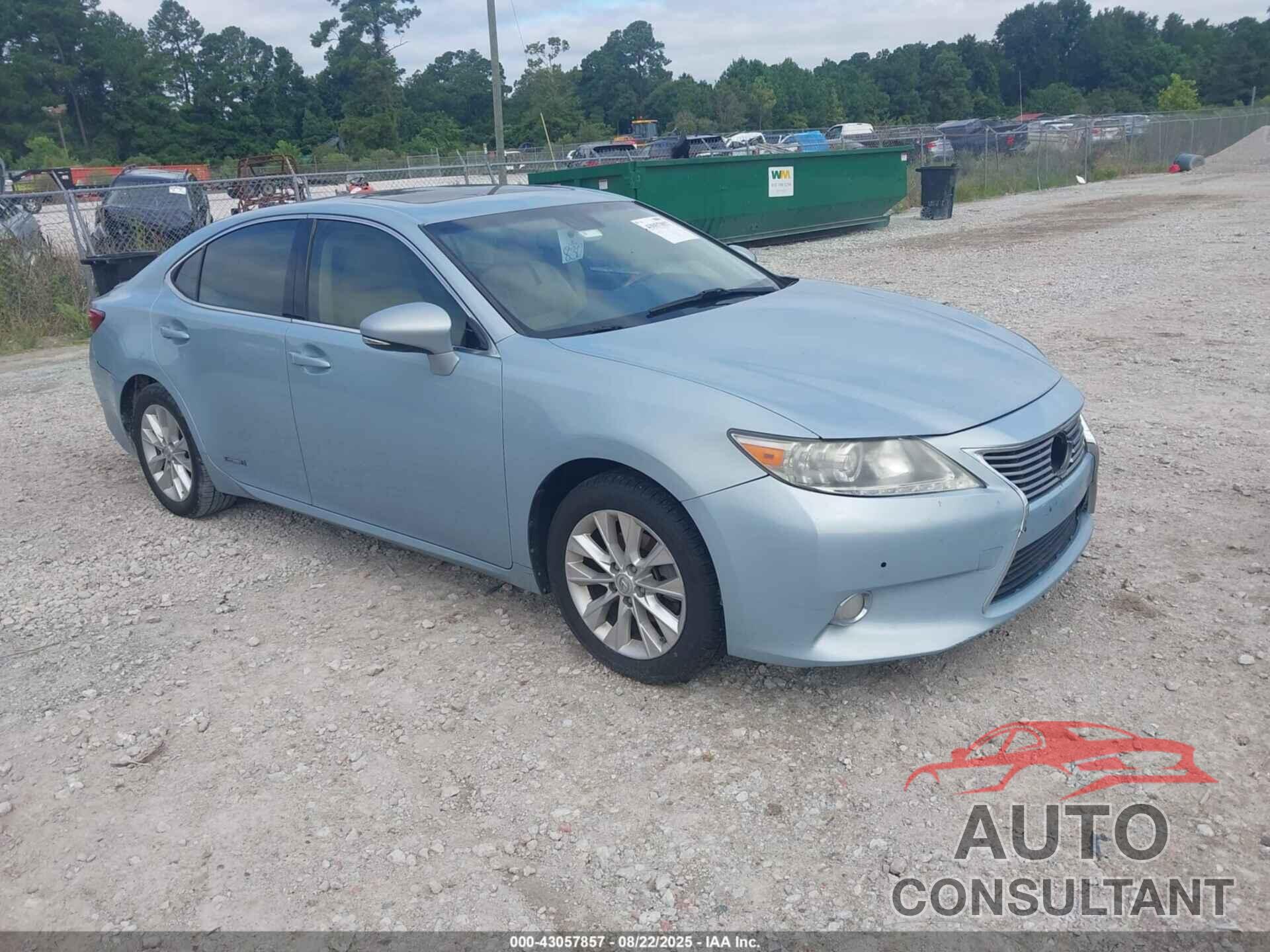 LEXUS ES 300H 2013 - JTHBW1GG6D2004594