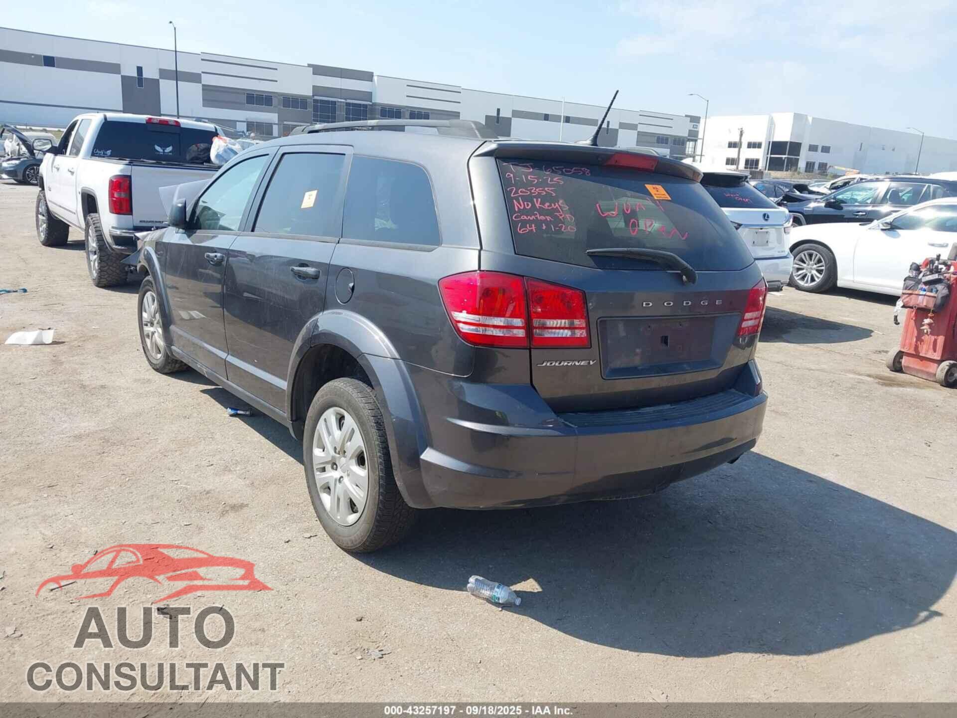 DODGE JOURNEY 2017 - 3C4PDCAB3HT568729
