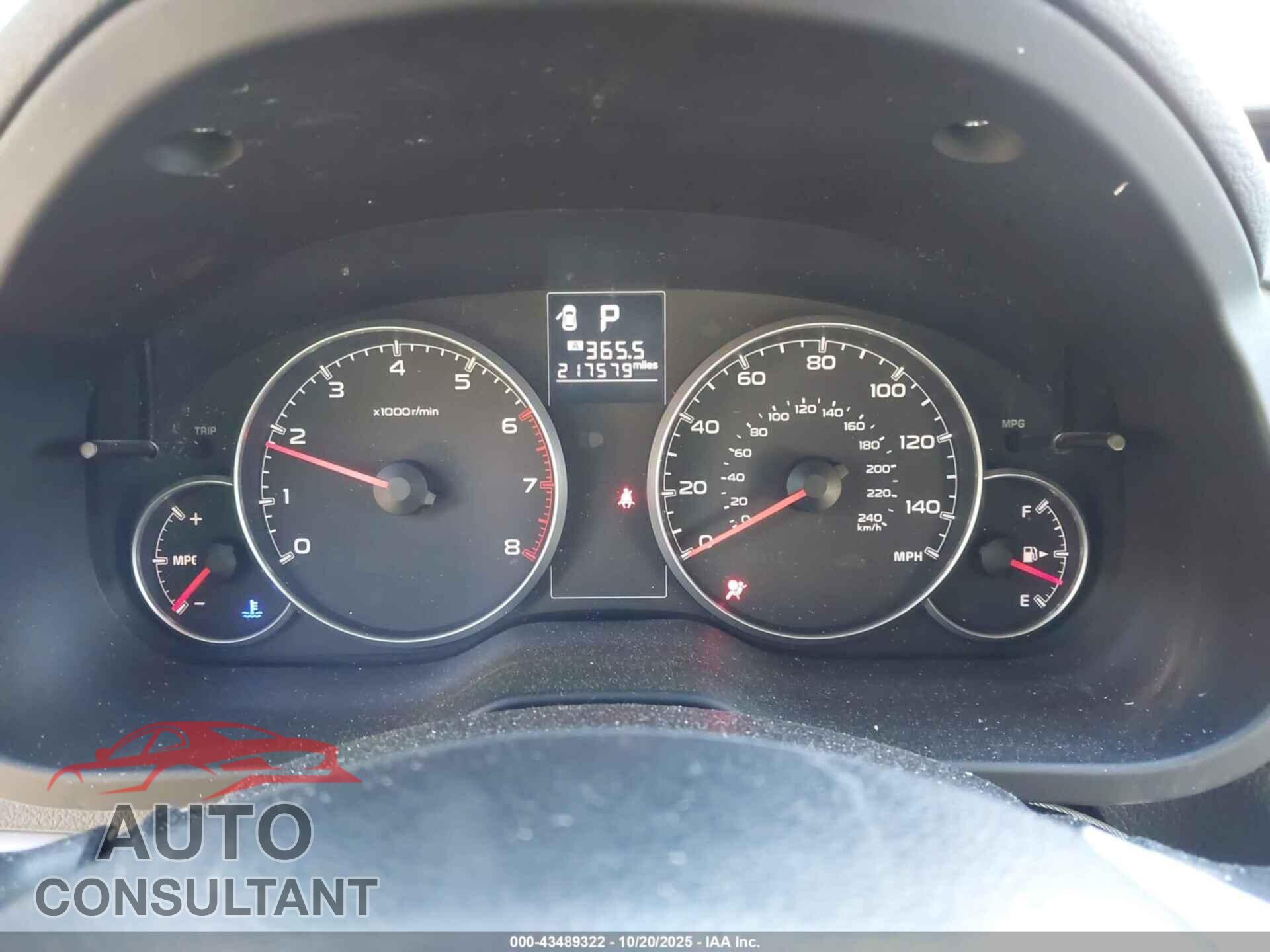 SUBARU OUTBACK 2014 - 4S4BRBDC4E3326383