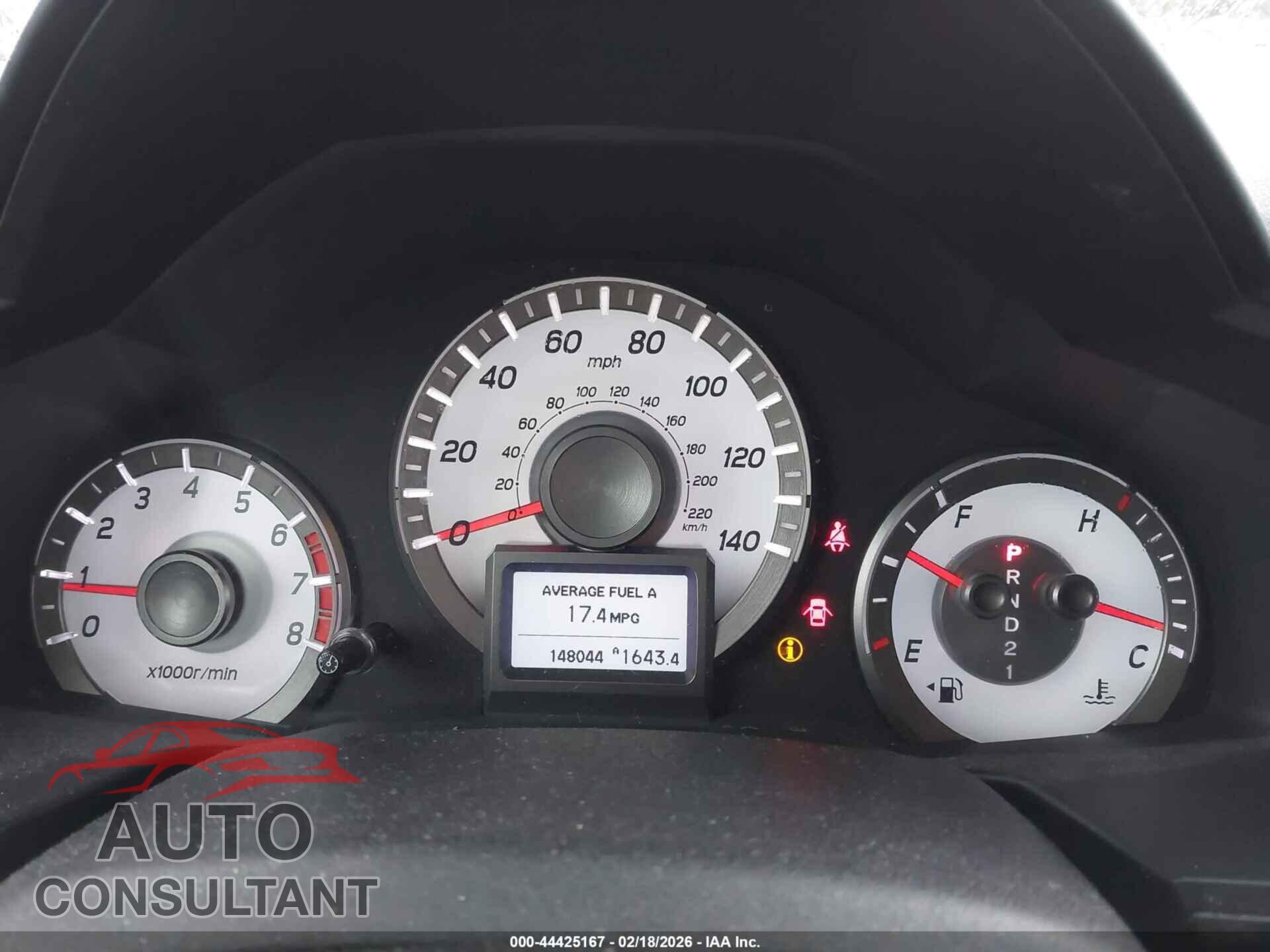 HONDA PILOT 2012 - 5FNYF4H92CB045331