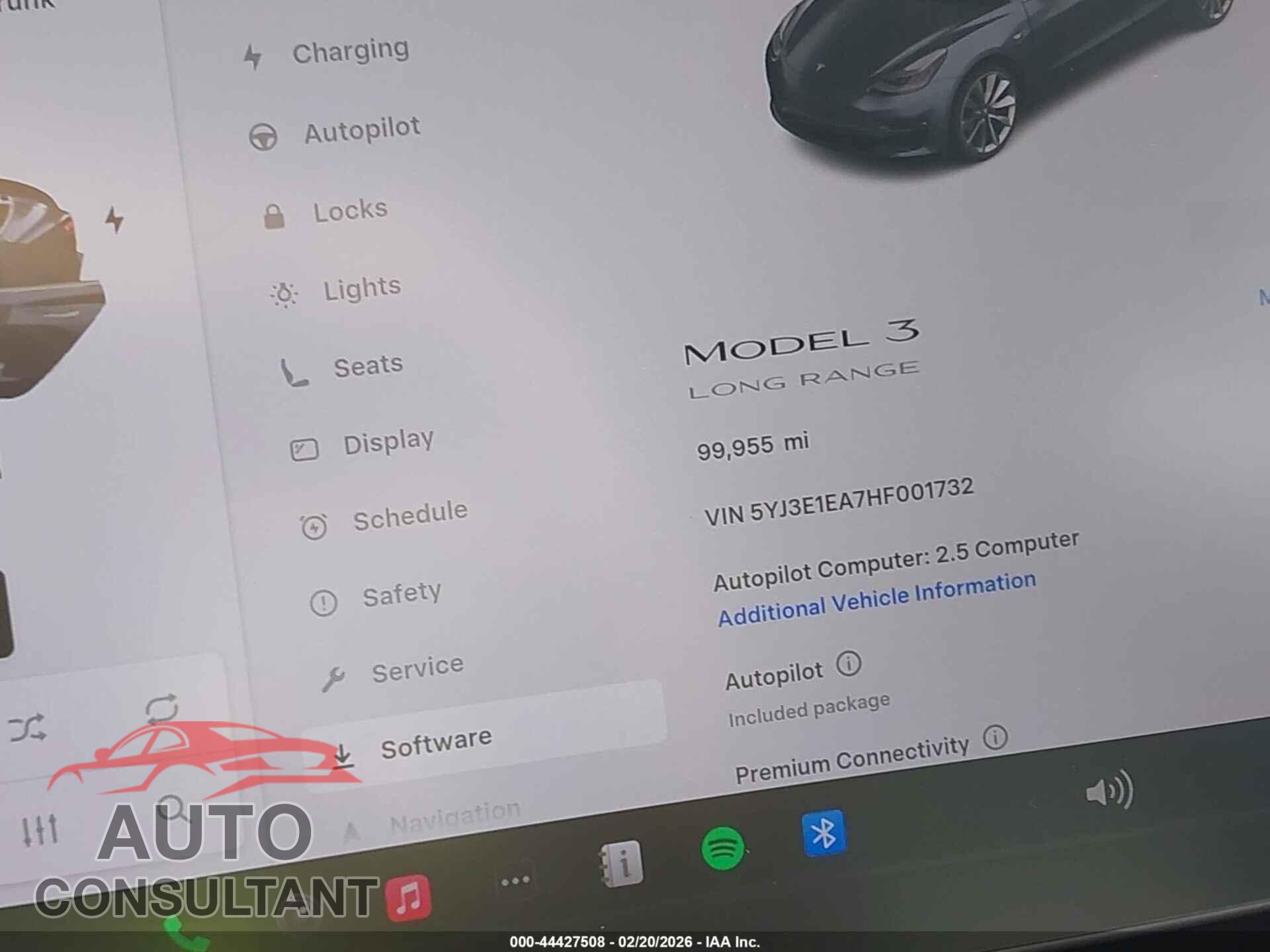 TESLA MODEL 3 2017 - 5YJ3E1EA7HF001732
