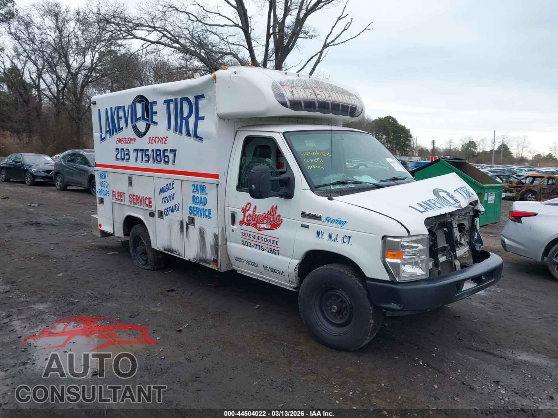 FORD E-350 CUTAWAY 2012 - 1FDSE3FL6CDA07640