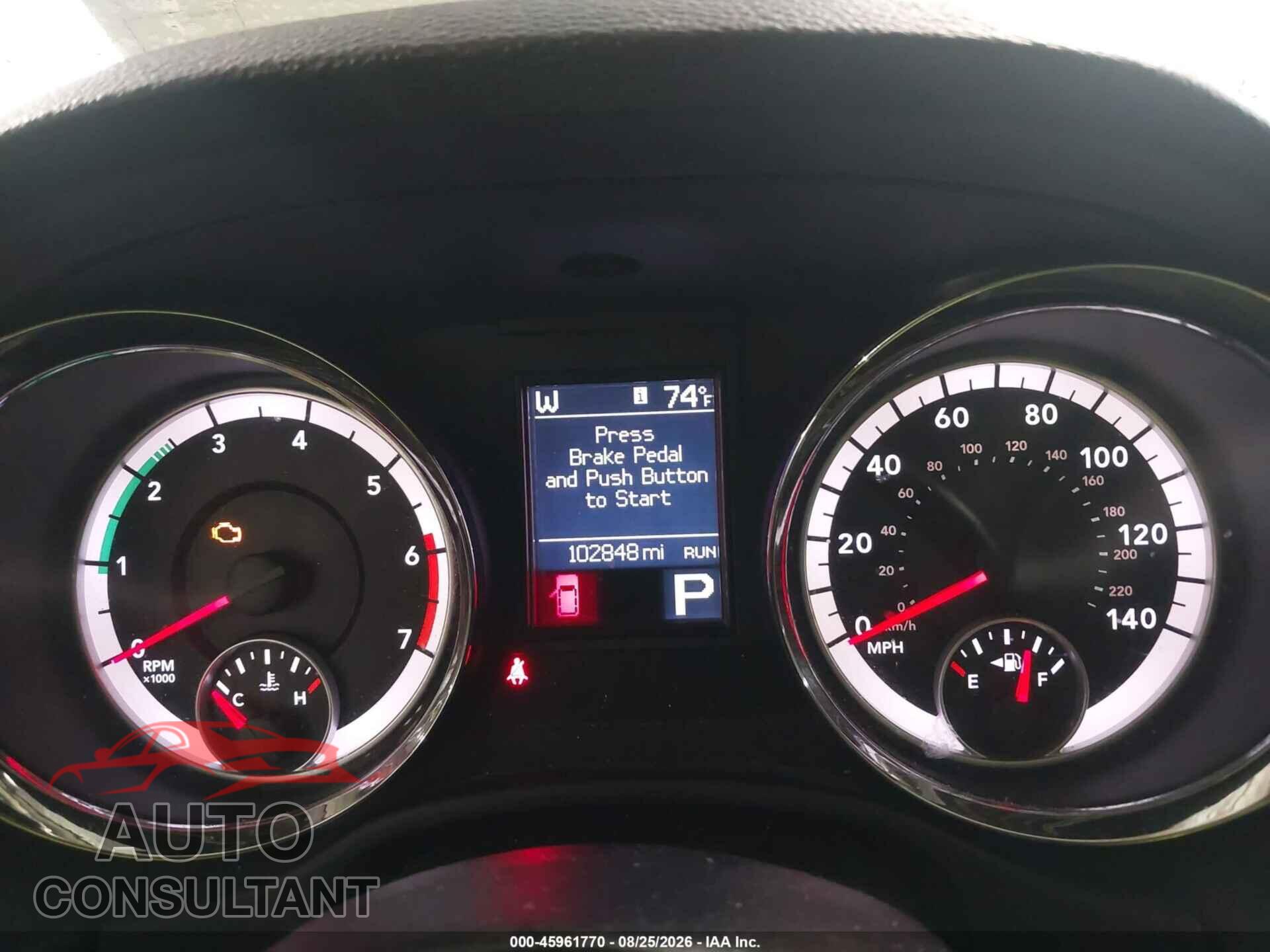 DODGE DURANGO 2012 - 1C4SDHCT3CC144484