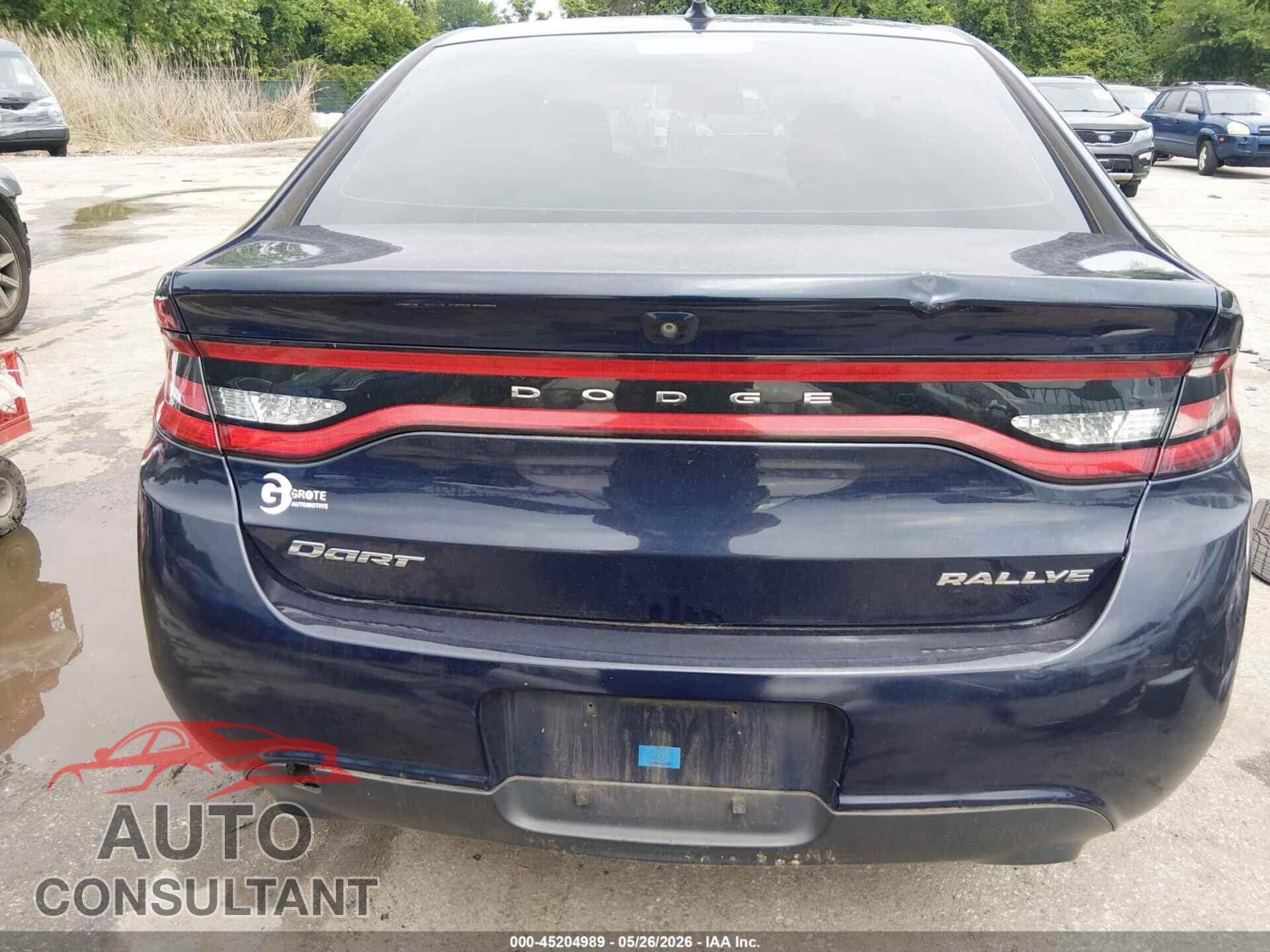 DODGE DART 2015 - 1C3CDFBB7FD144587