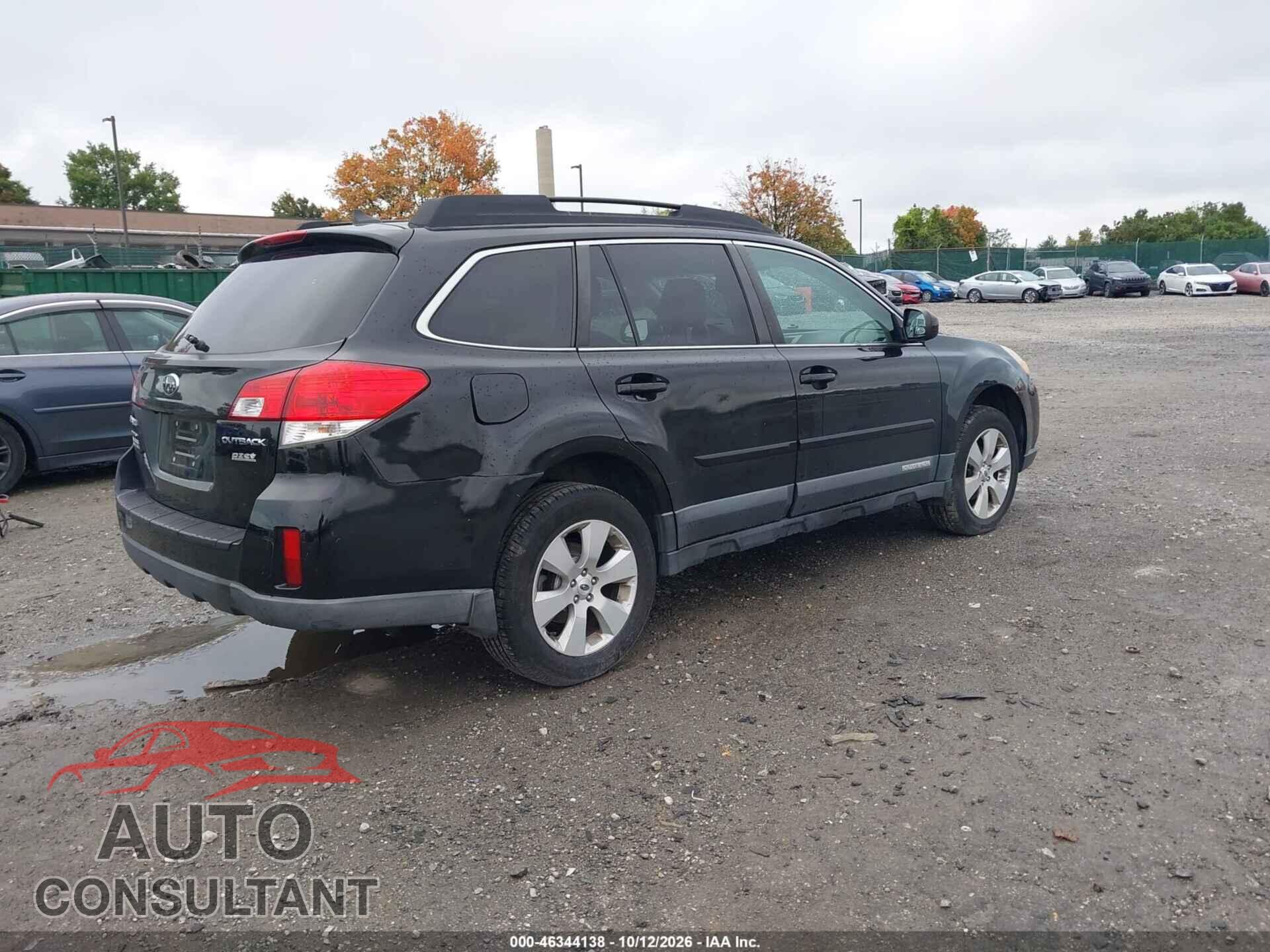 SUBARU OUTBACK 2012 - 4S4BRBKCXC3290599