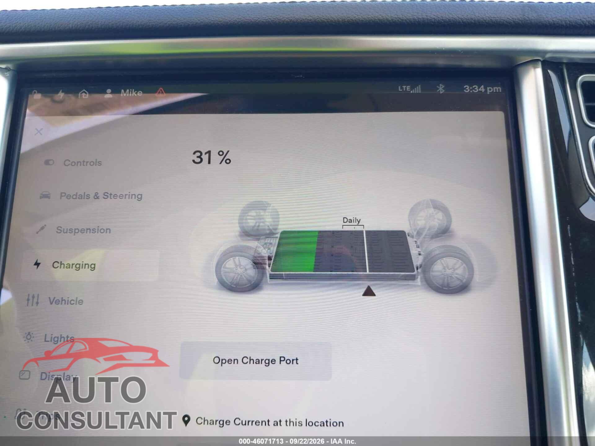 TESLA MODEL S 2013 - 5YJSA1AC7DFP11187