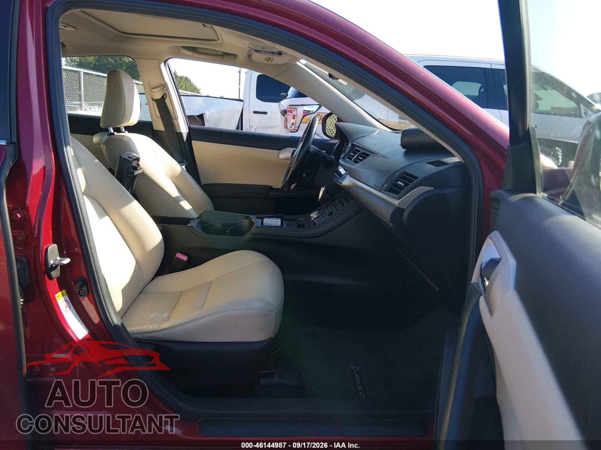 LEXUS CT 200H 2011 - JTHKD5BH2B2006997