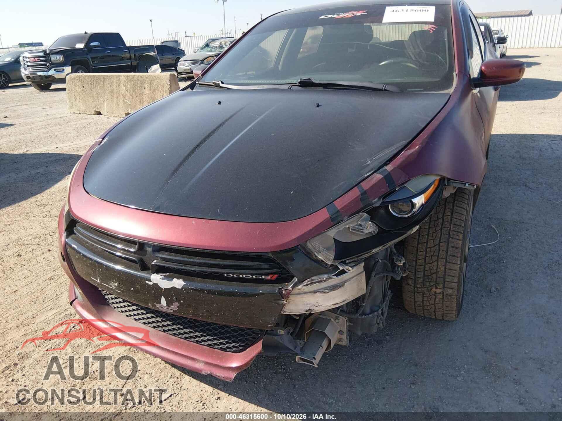 DODGE DART 2015 - 1C3CDFBB8FD337914