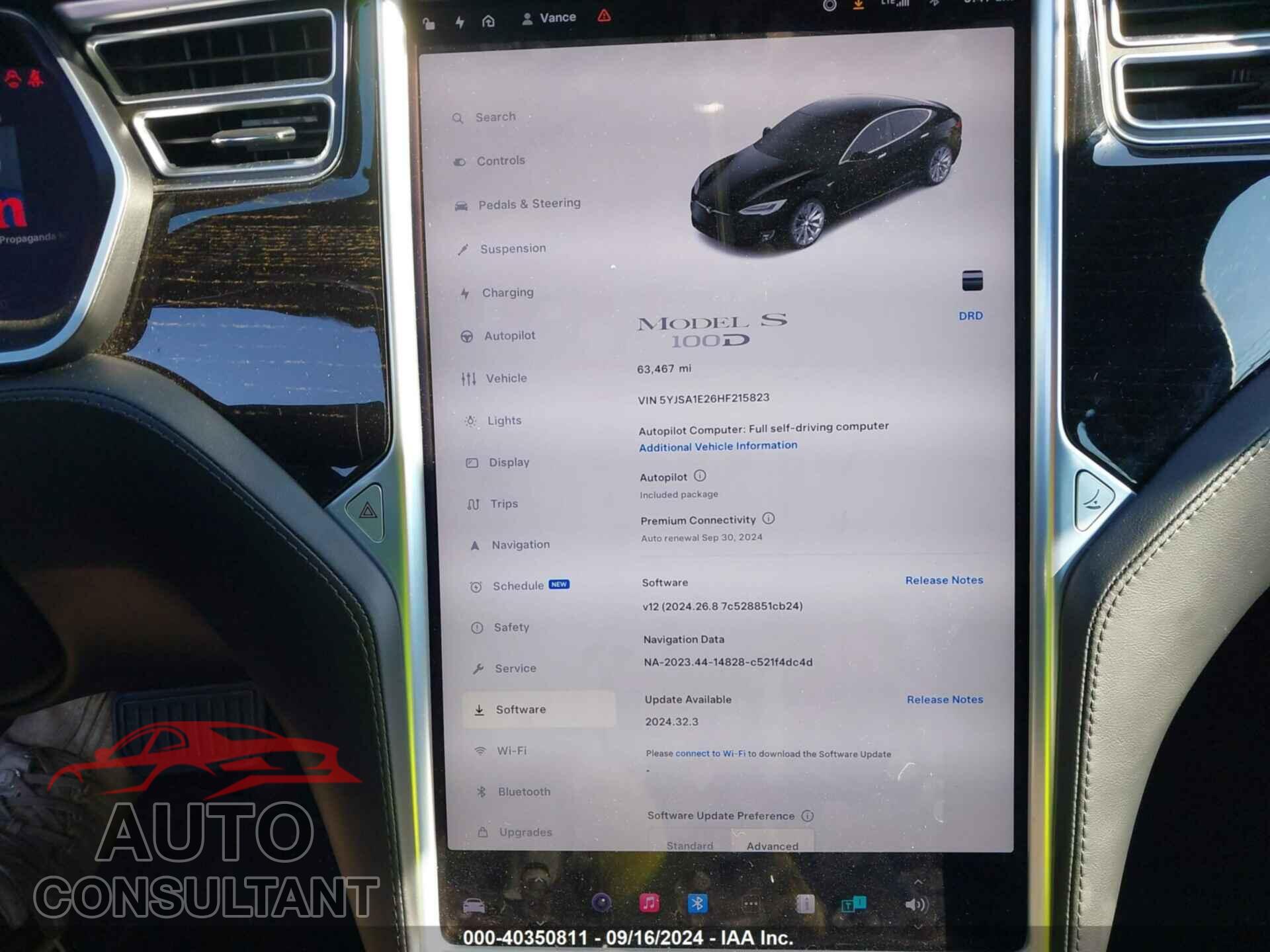 TESLA MODEL S 2017 - 5YJSA1E26HF215823