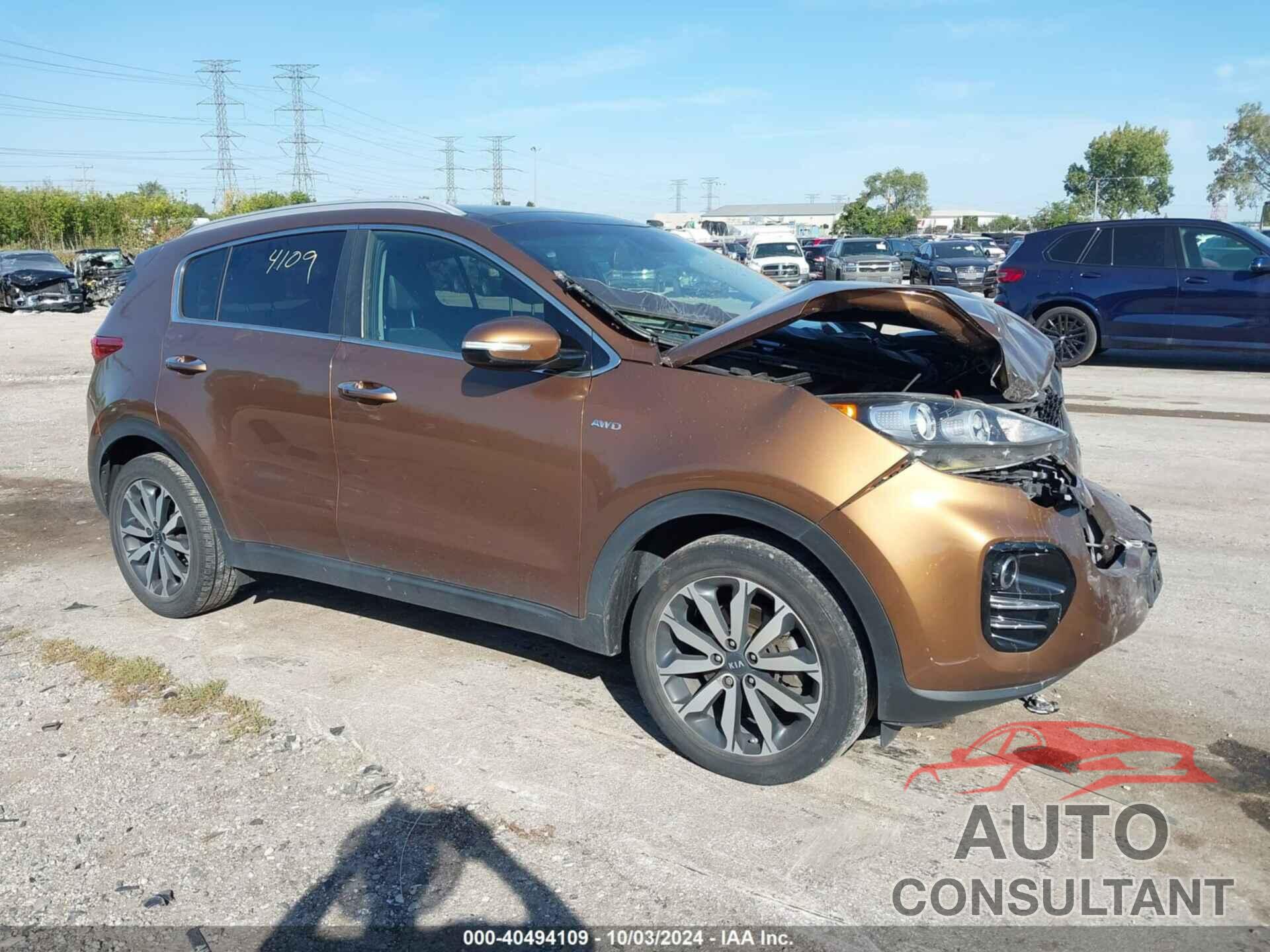 KIA SPORTAGE 2017 - KNDPNCAC6H7296316