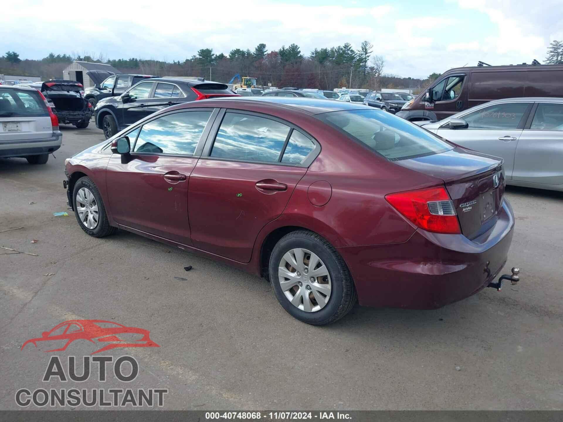 HONDA CIVIC SDN 2012 - 2HGFB2F53CH511786
