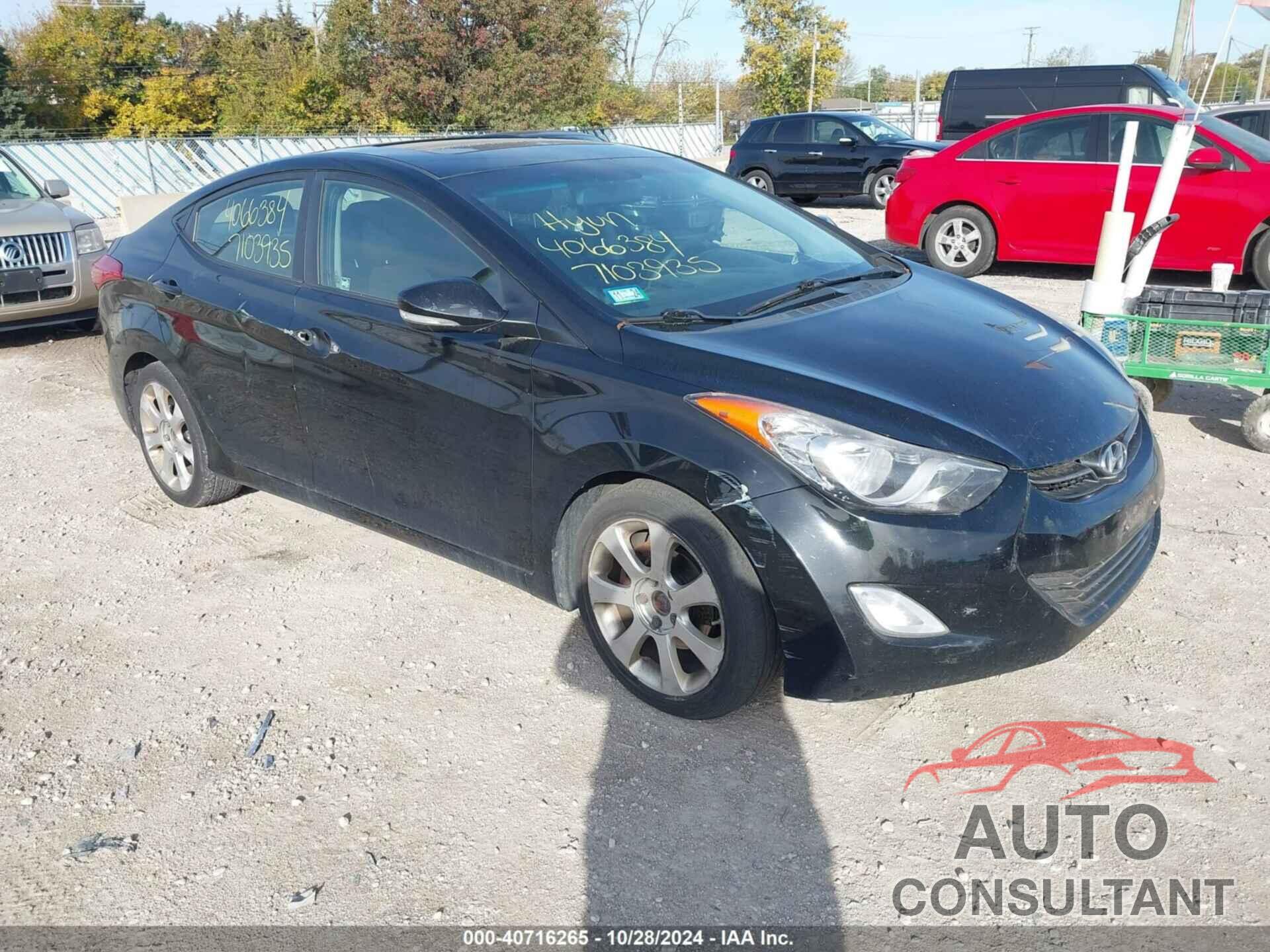 HYUNDAI ELANTRA 2012 - KMHDH4AE3CU321700