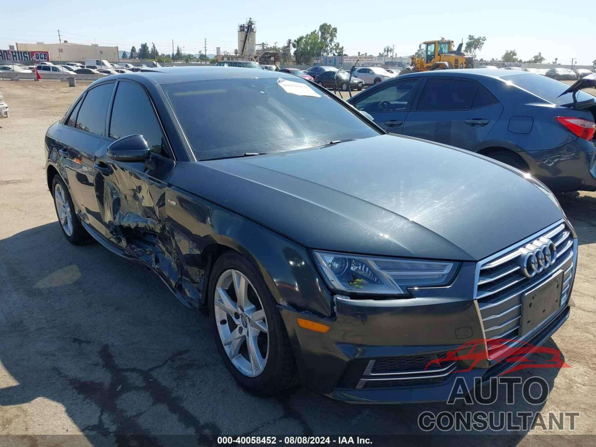 AUDI A4 2018 - WAUKMAF41JA228059