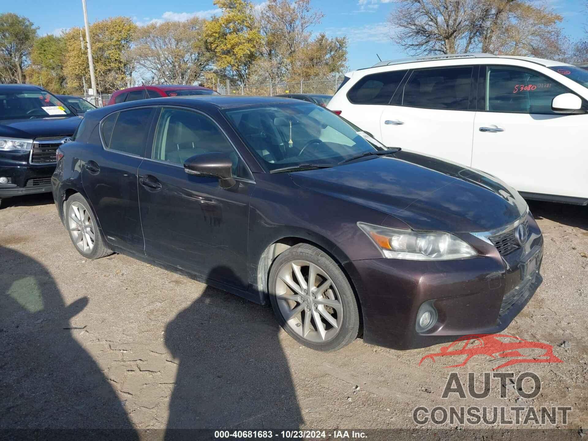 LEXUS CT 200H 2012 - JTHKD5BH7C2104120