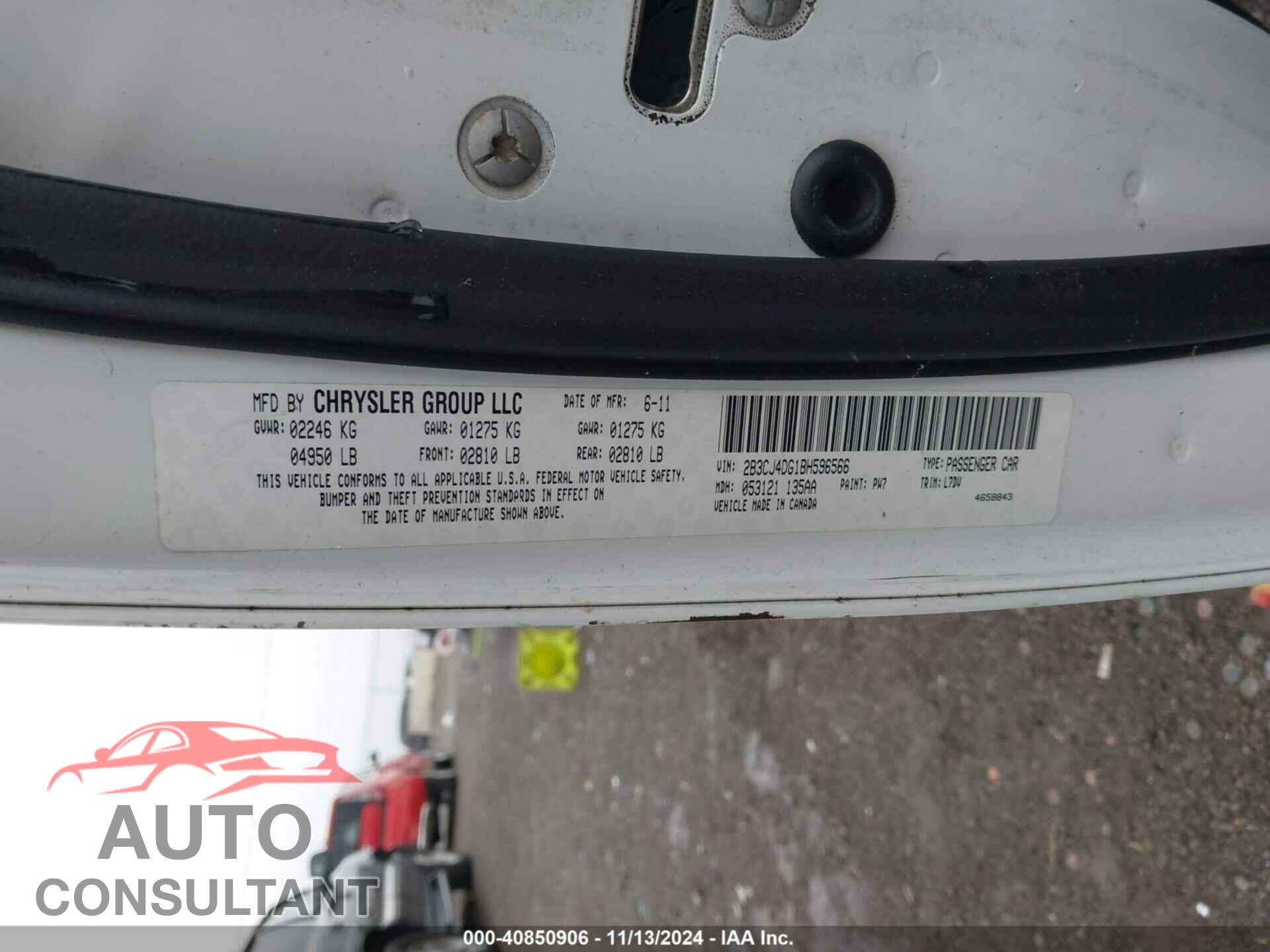 DODGE CHALLENGER 2011 - 2B3CJ4DG1BH596566