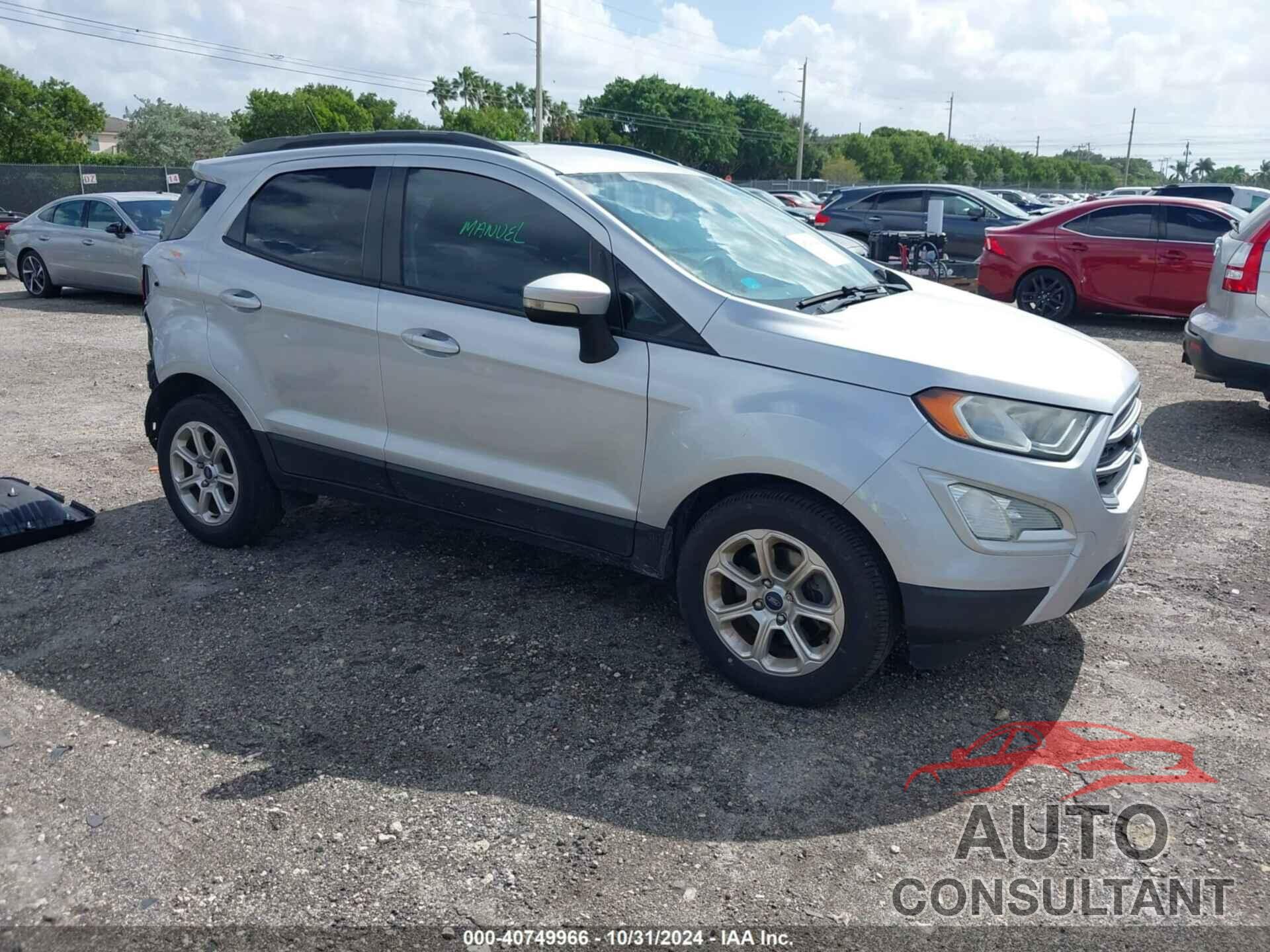 FORD ECOSPORT 2018 - MAJ3P1TE5JC225977