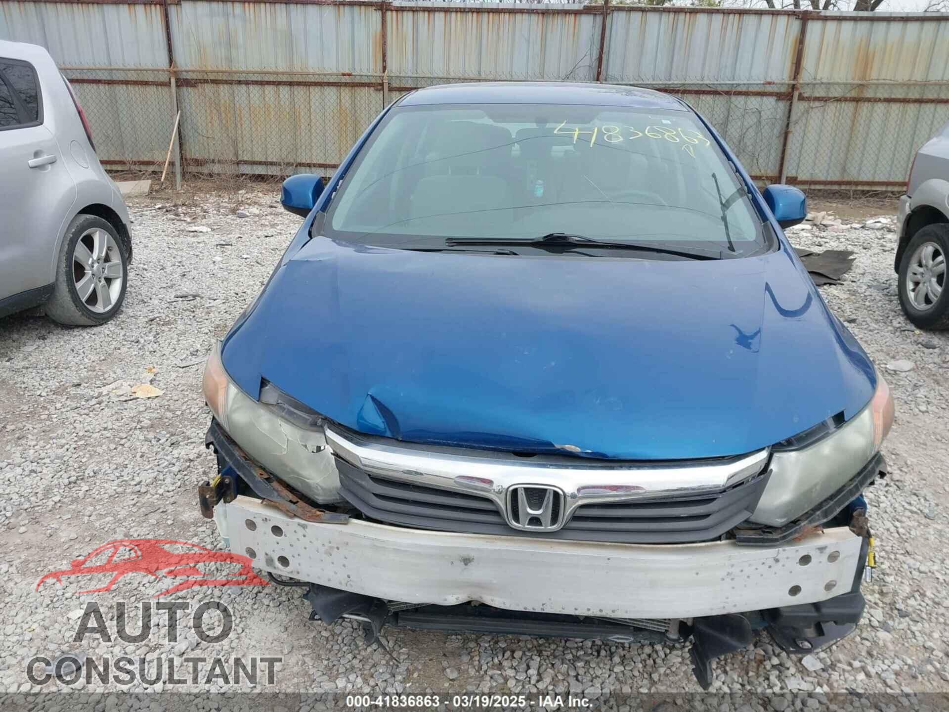 HONDA CIVIC 2012 - 19XFB2F57CE053373