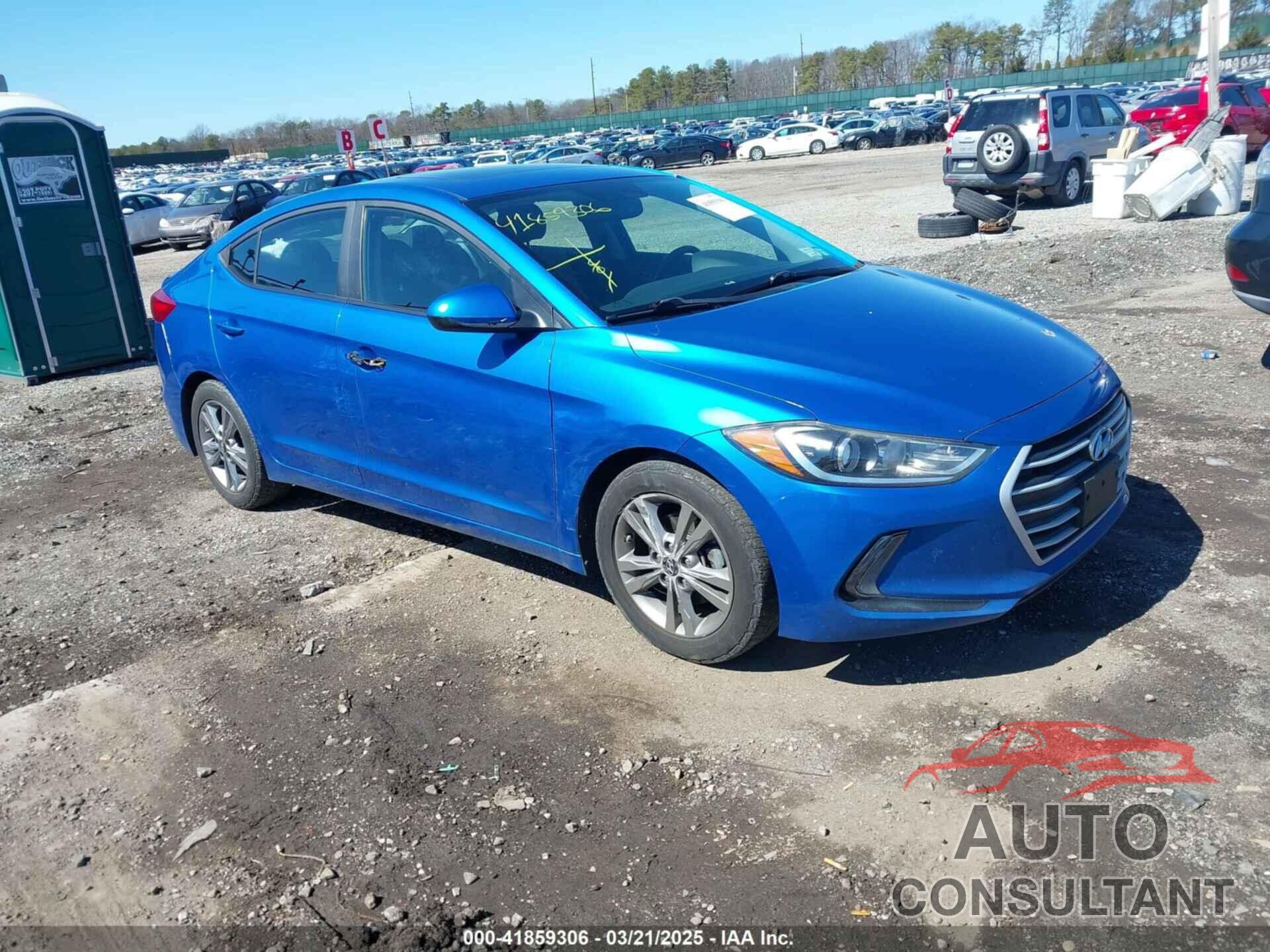HYUNDAI ELANTRA 2017 - KMHD84LF6HU302359