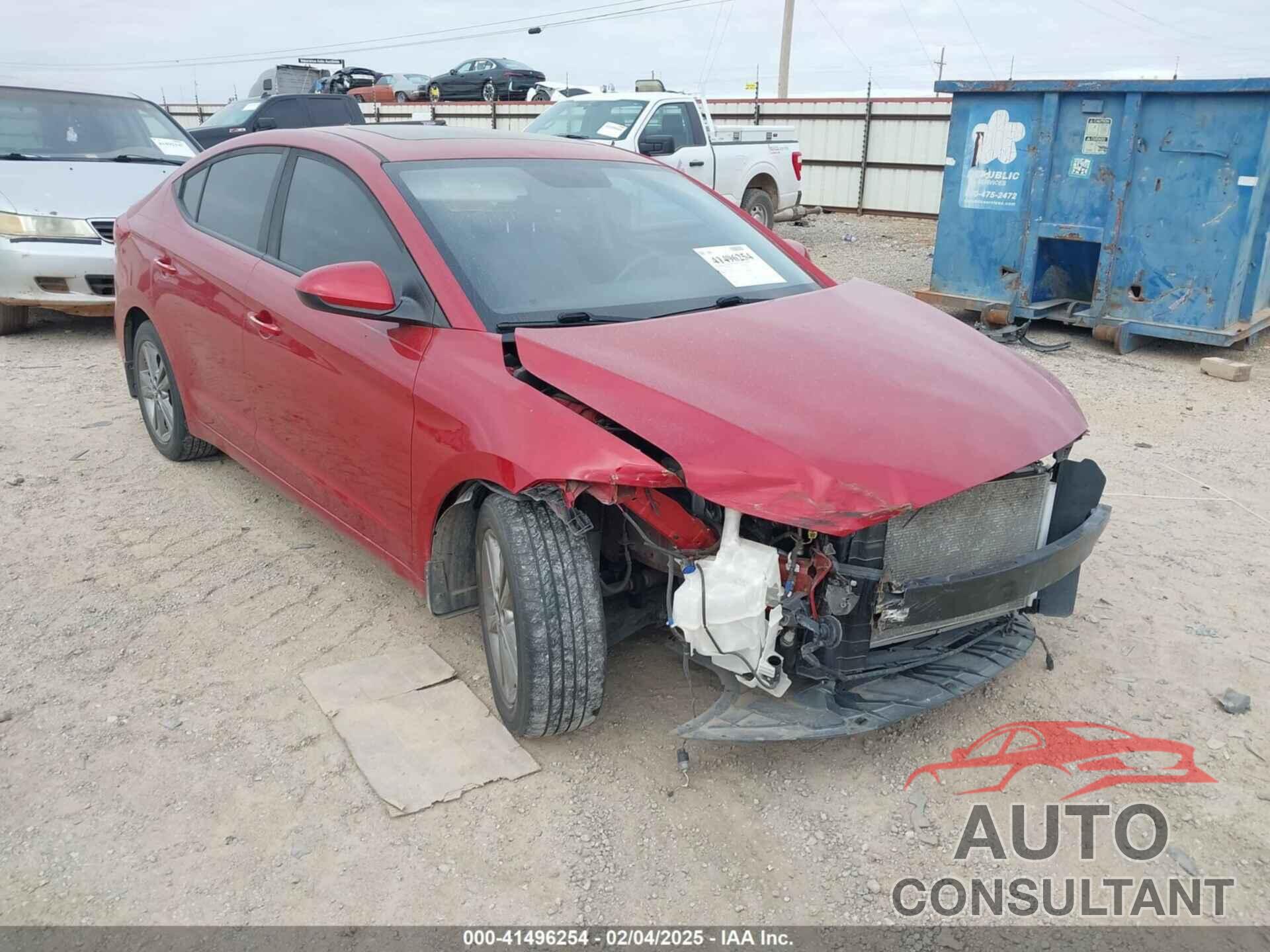 HYUNDAI ELANTRA 2018 - 5NPD84LF3JH335033