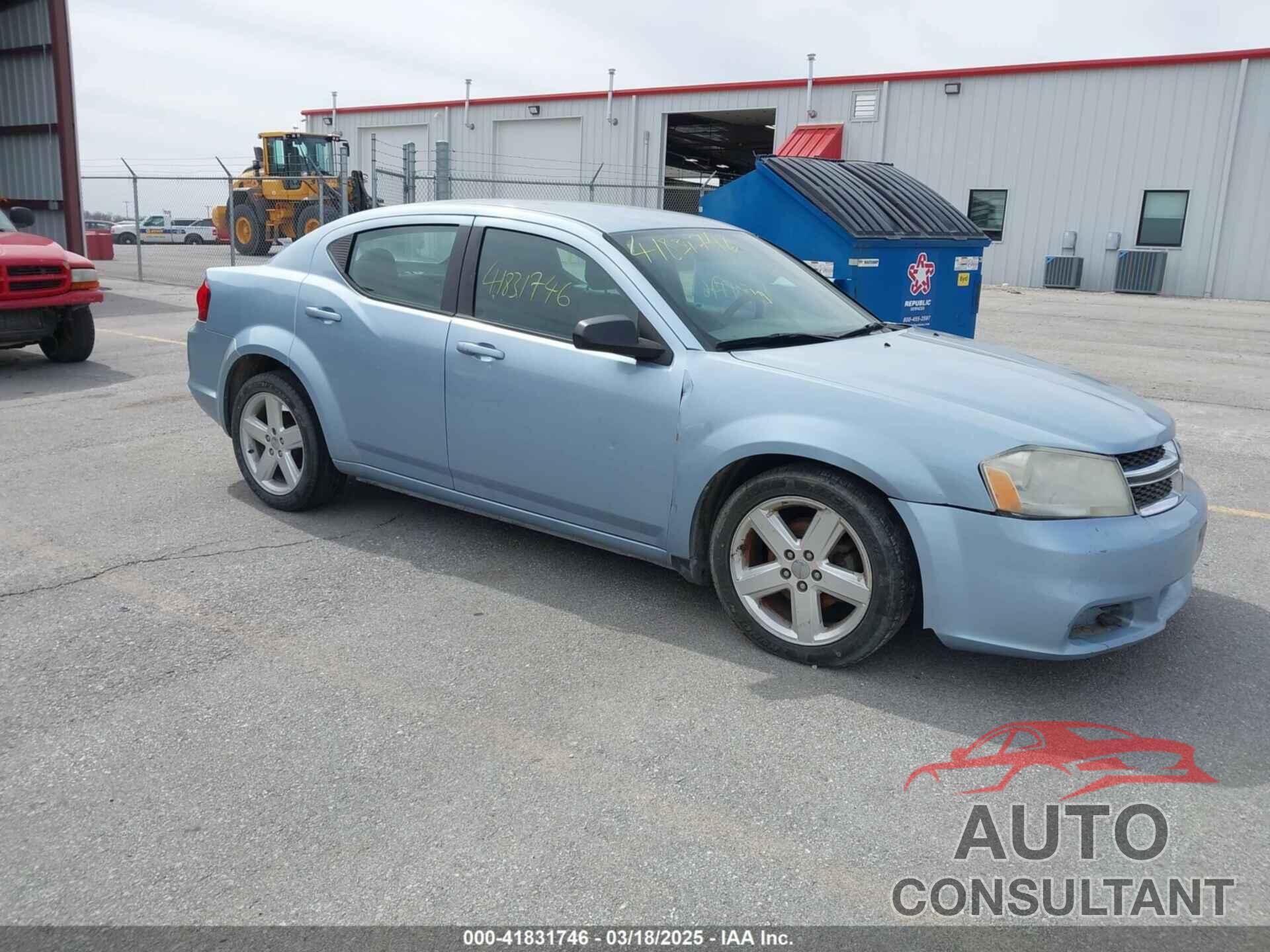 DODGE AVENGER 2013 - 1C3CDZAB6DN644167