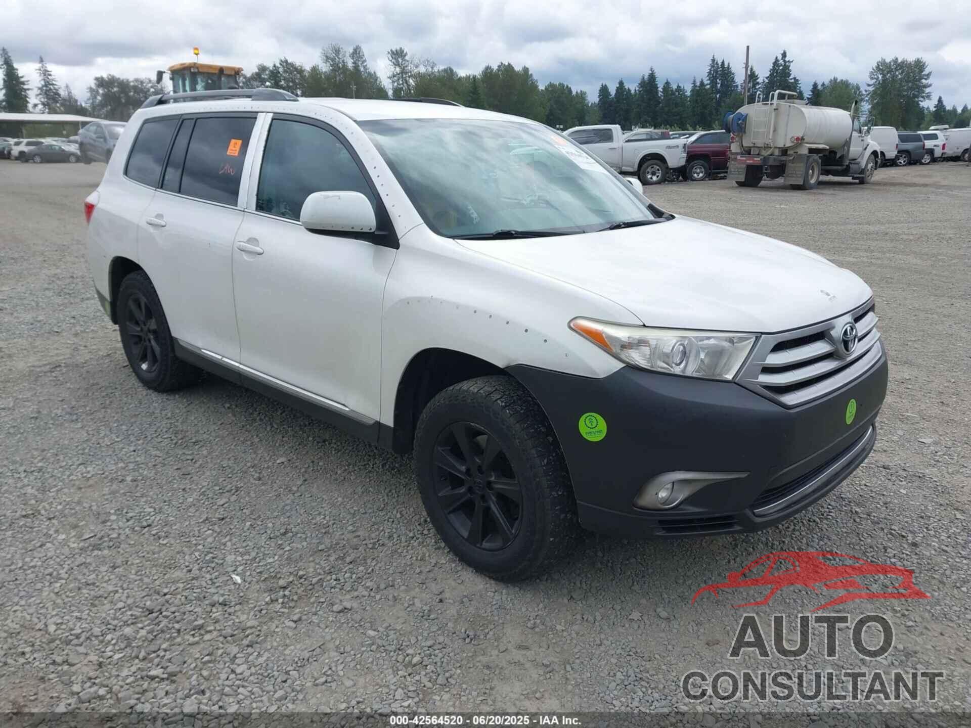 TOYOTA HIGHLANDER 2013 - 5TDBK3EH0DS274496