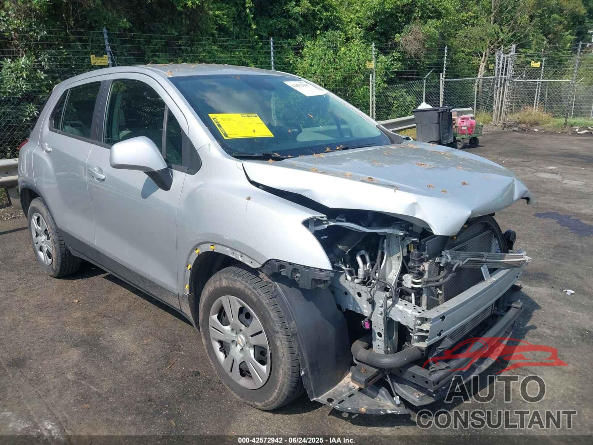 CHEVROLET TRAX 2016 - KL7CJKSB2GB504887