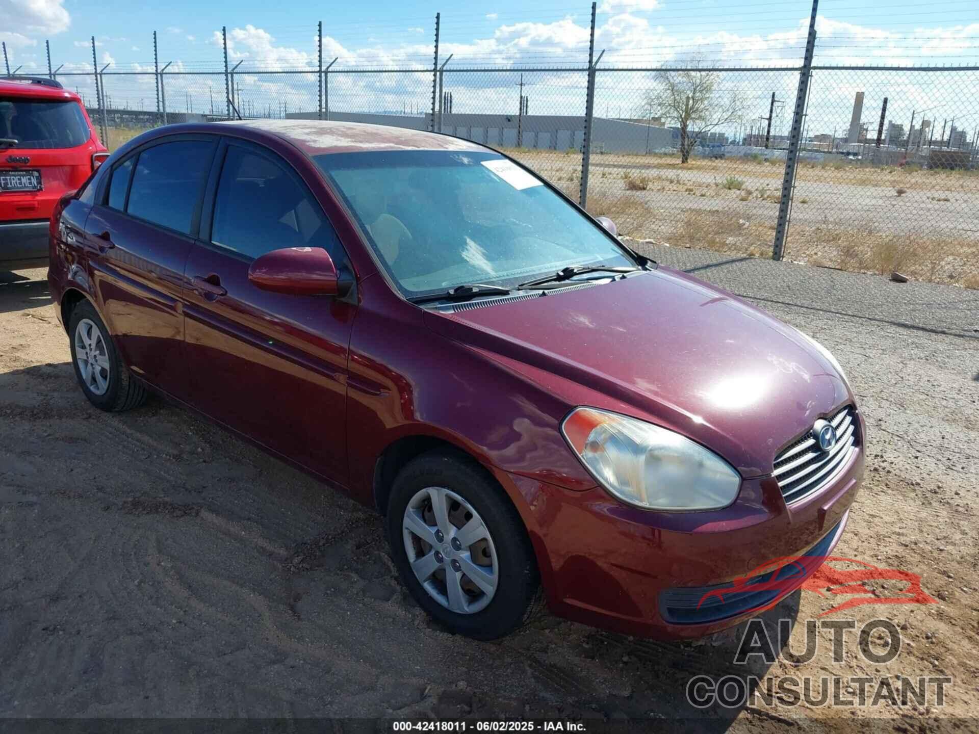 HYUNDAI ACCENT 2009 - KMHCN46C39U382145