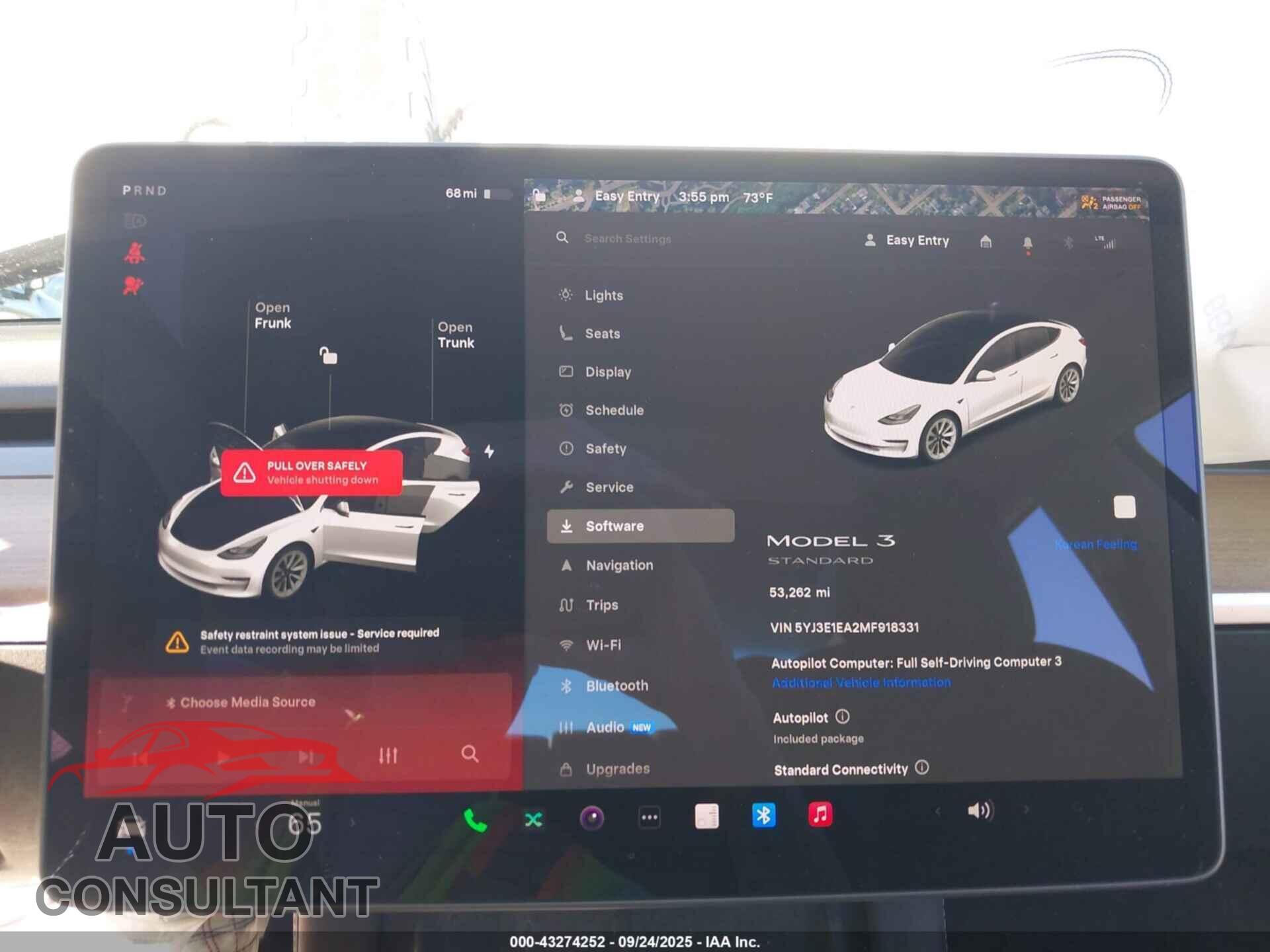 TESLA MODEL 3 2021 - 5YJ3E1EA2MF918331