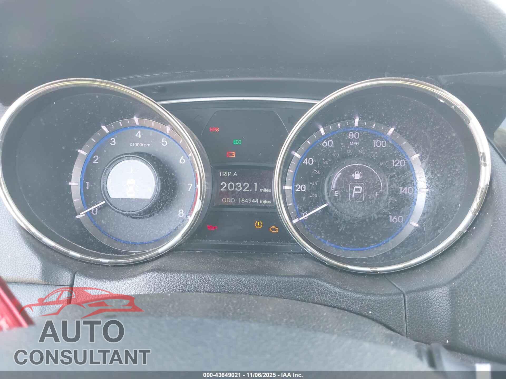 HYUNDAI SONATA 2012 - 5NPEC4AC3CH480314
