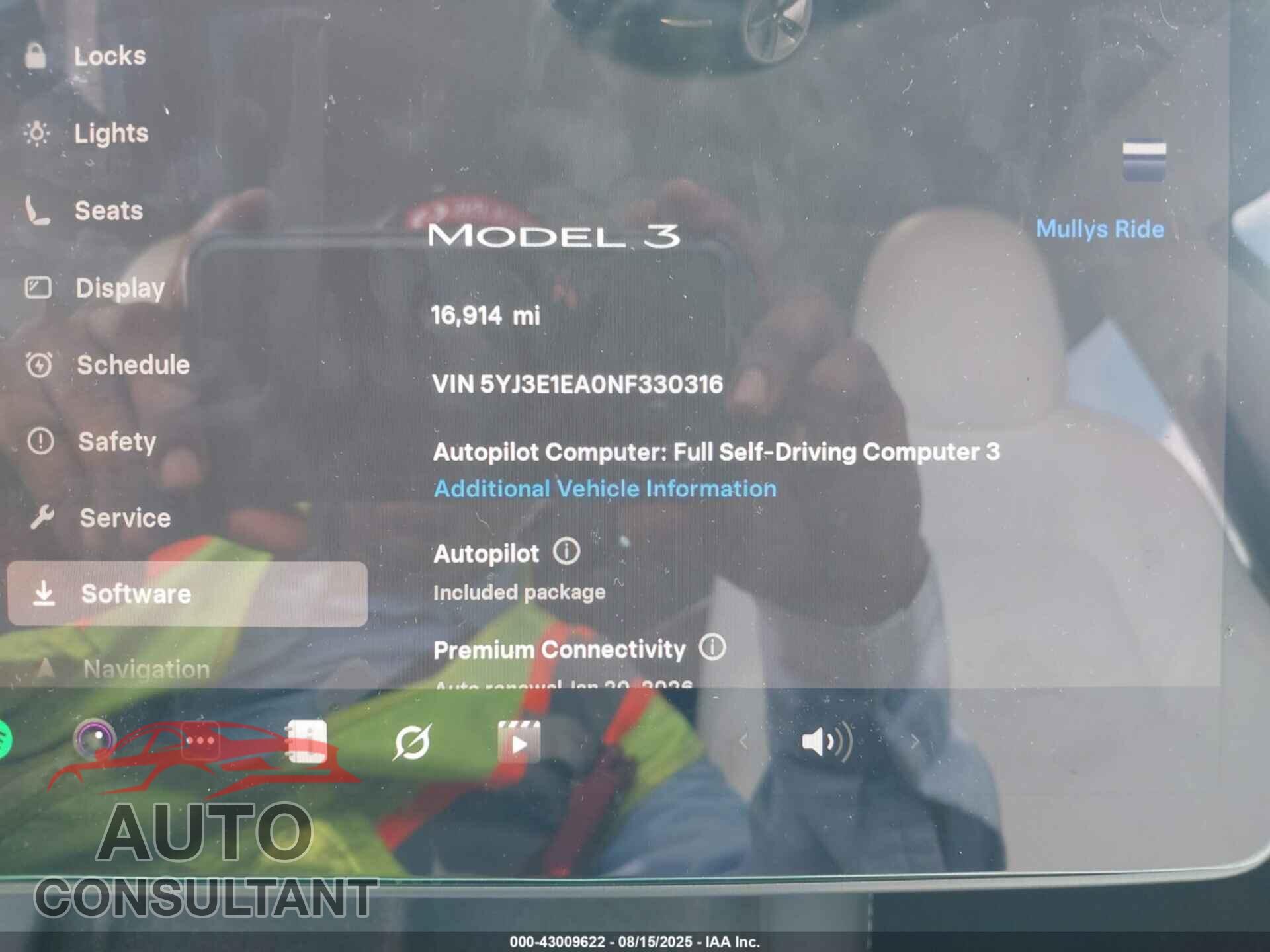 TESLA MODEL 3 2022 - 5YJ3E1EA0NF330316