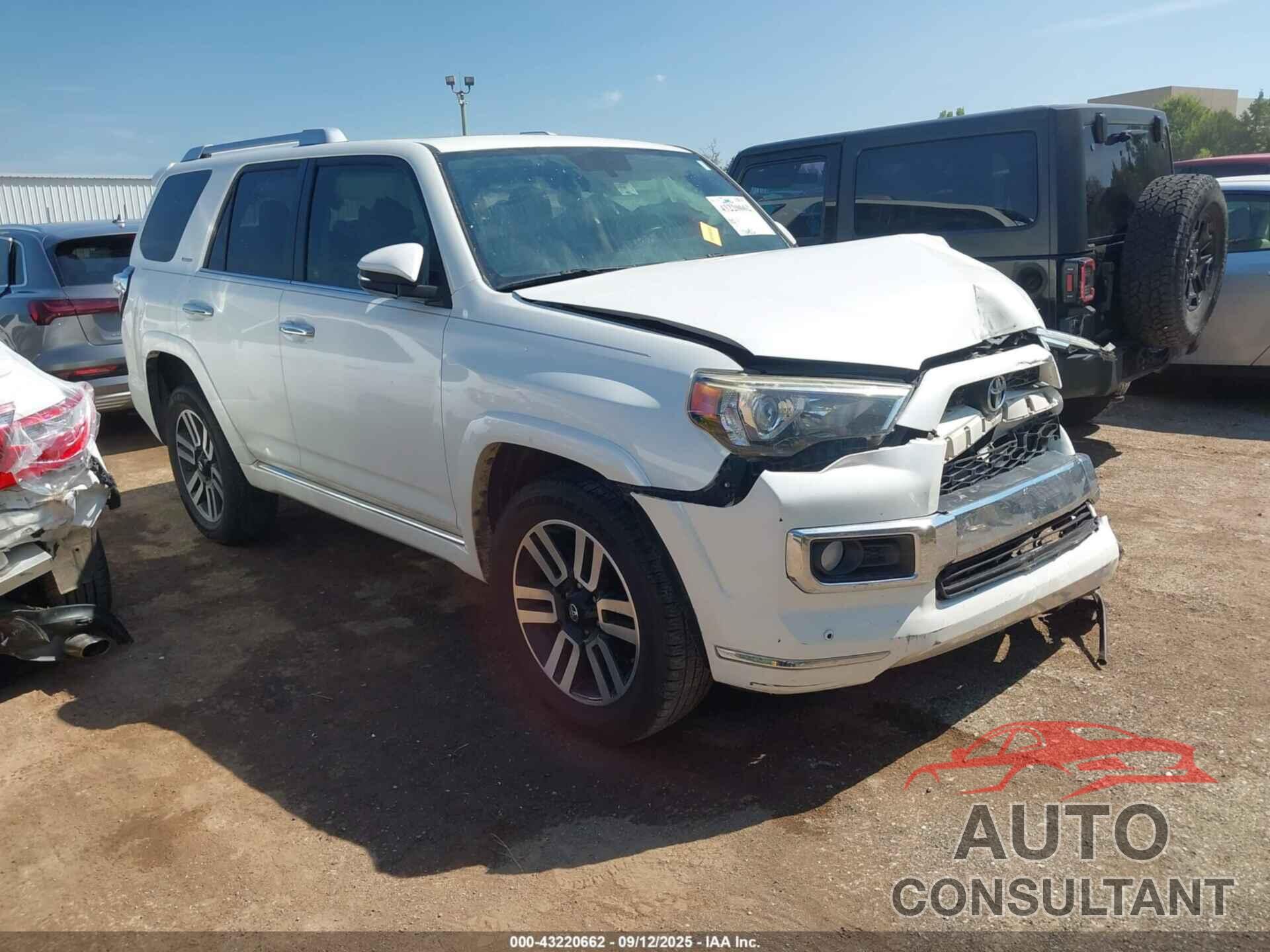 TOYOTA 4RUNNER 2015 - JTEBU5JR8F5244039