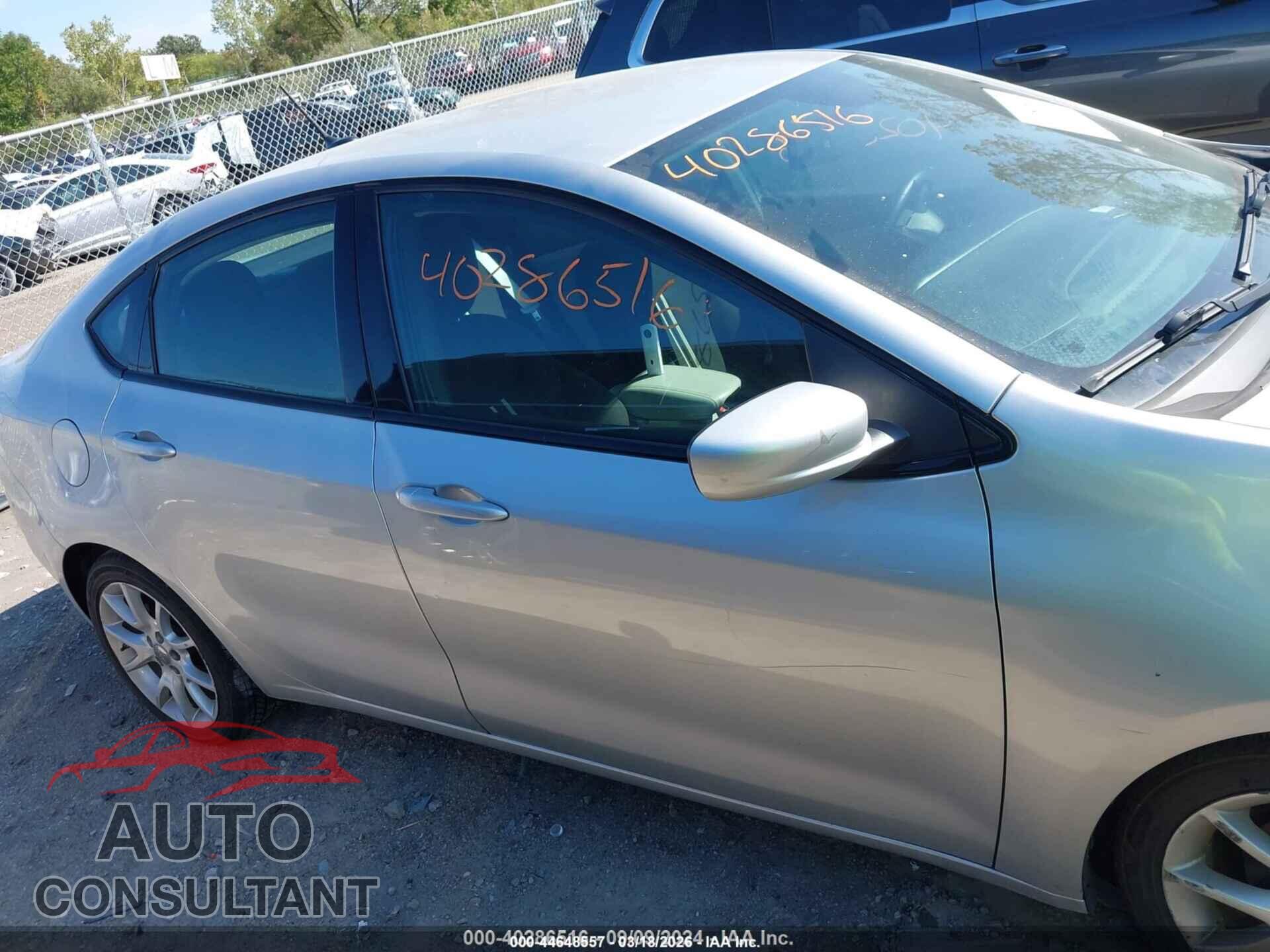 DODGE DART 2013 - 1C3CDFBA7DD294705