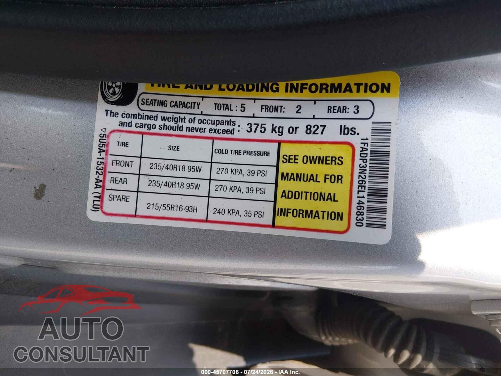 FORD FOCUS 2014 - 1FADP3N26EL146830