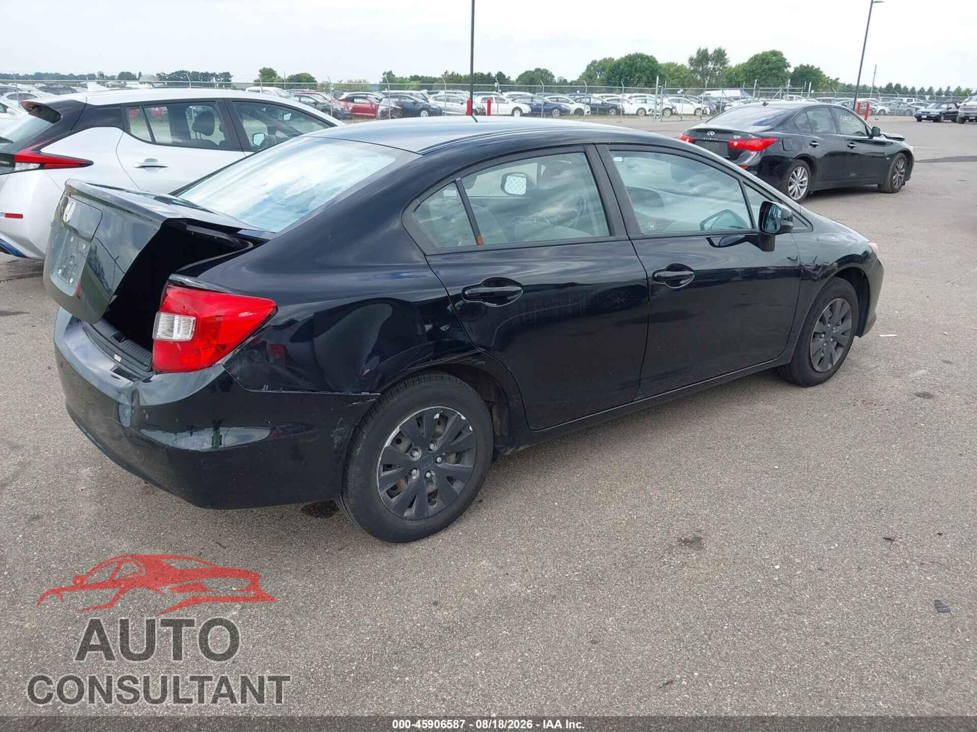 HONDA CIVIC 2012 - 19XFB2F59CE101245