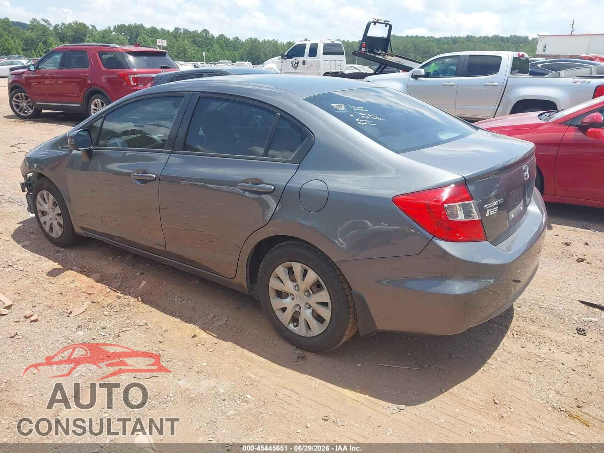 HONDA CIVIC 2012 - 19XFB2F56CE087398
