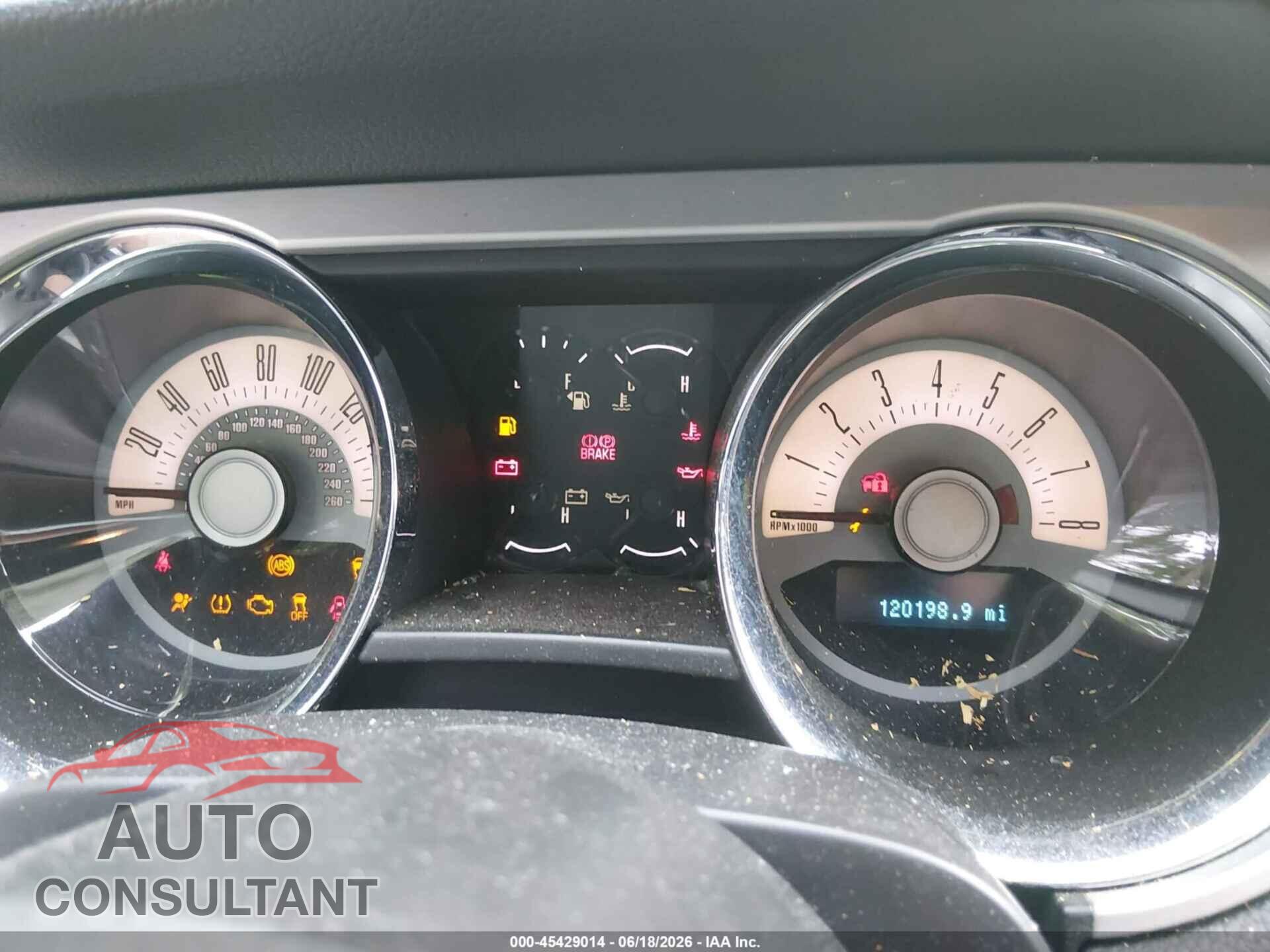 FORD MUSTANG 2012 - 1ZVBP8CF7C5204317