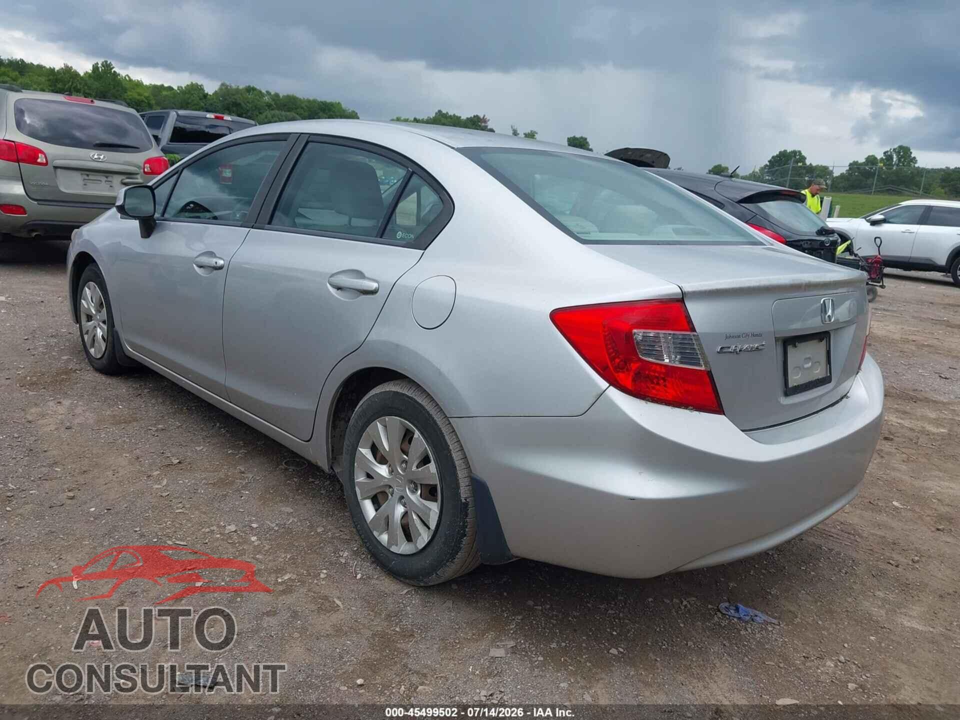 HONDA CIVIC 2012 - 19XFB2F50CE081497