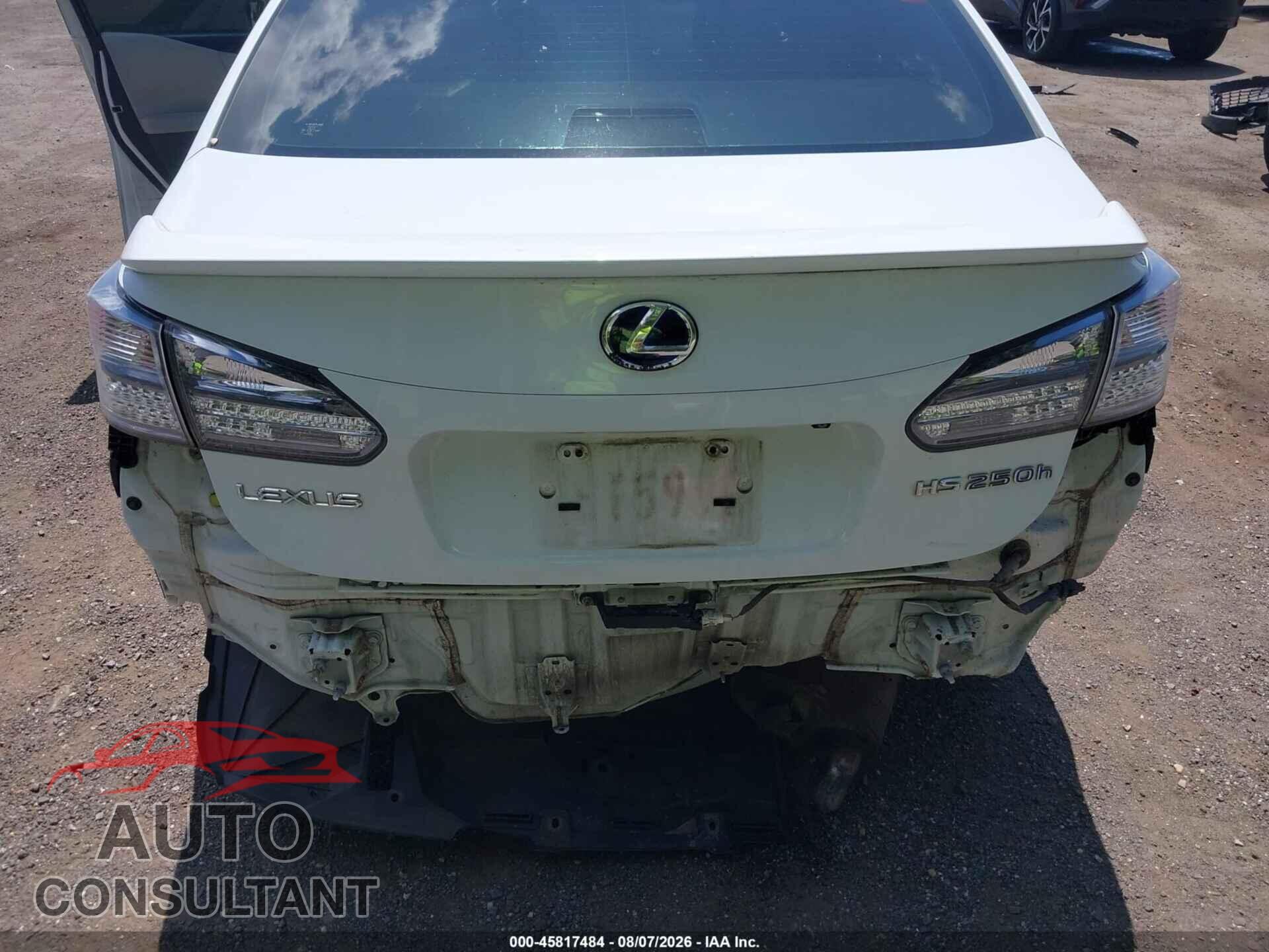LEXUS HS 250H 2010 - JTHBB1BA9A2023585