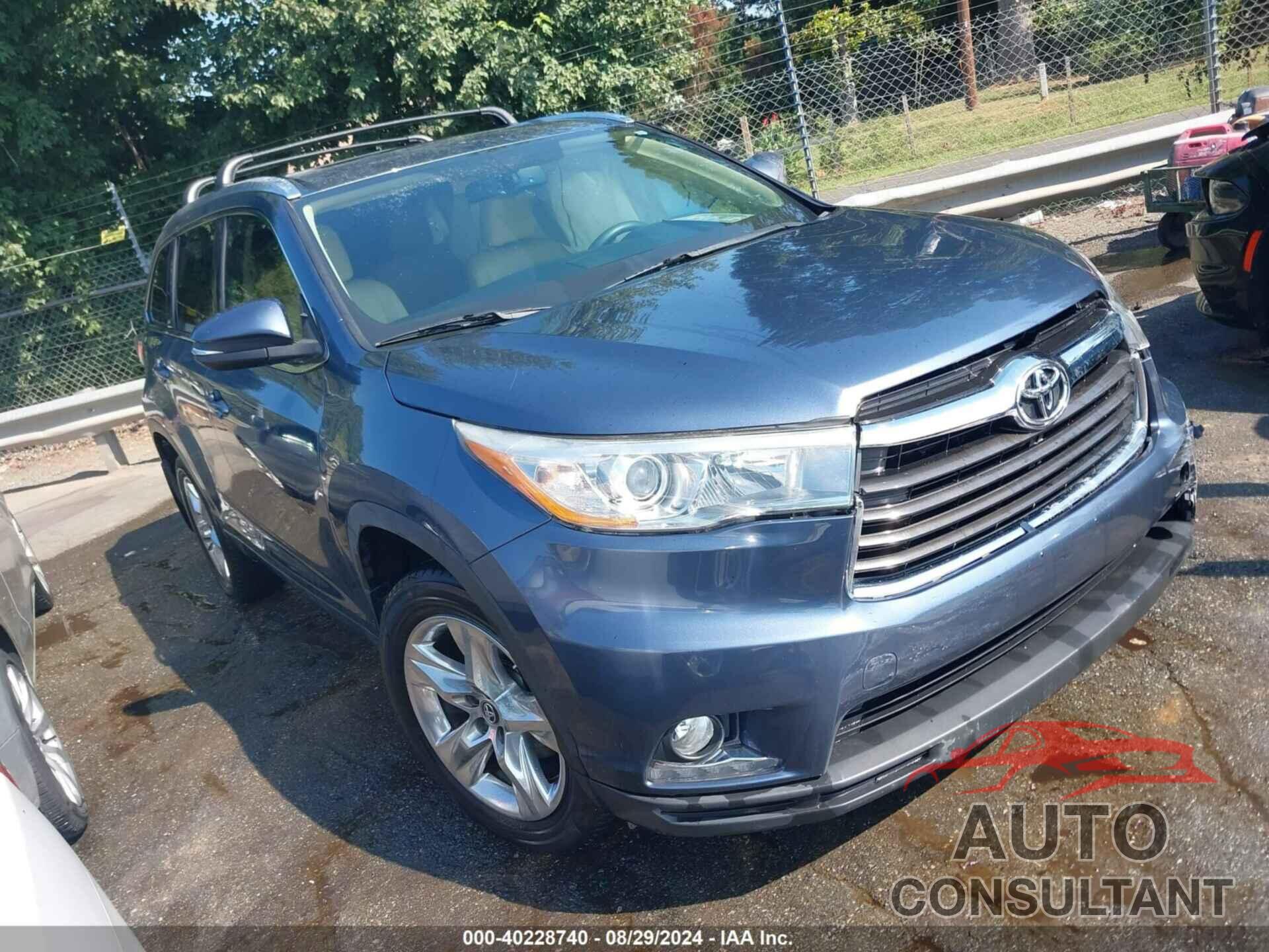 TOYOTA HIGHLANDER 2016 - 5TDDKRFH0GS318916