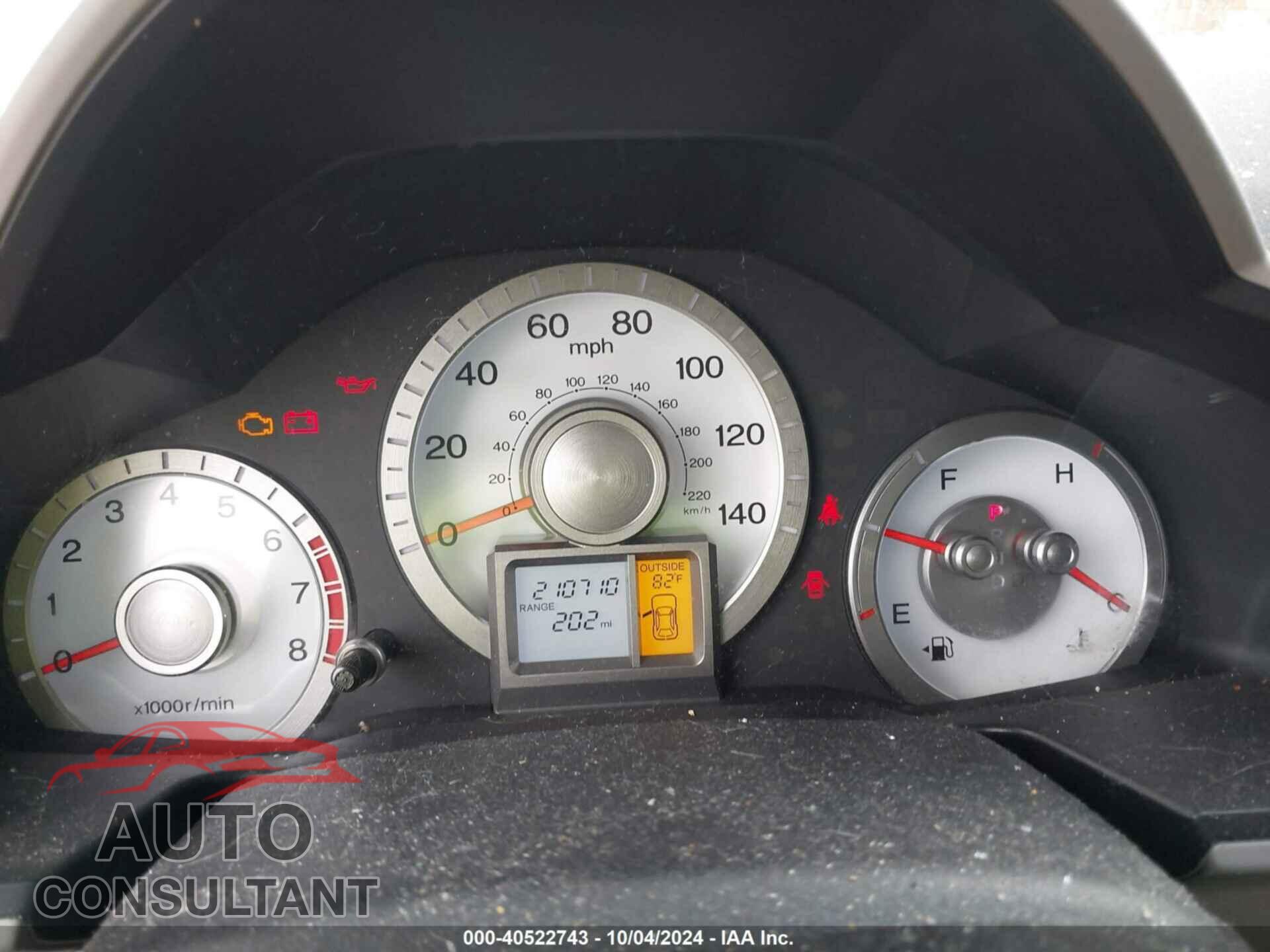 HONDA PILOT 2010 - 5FNYF3H61AB007781