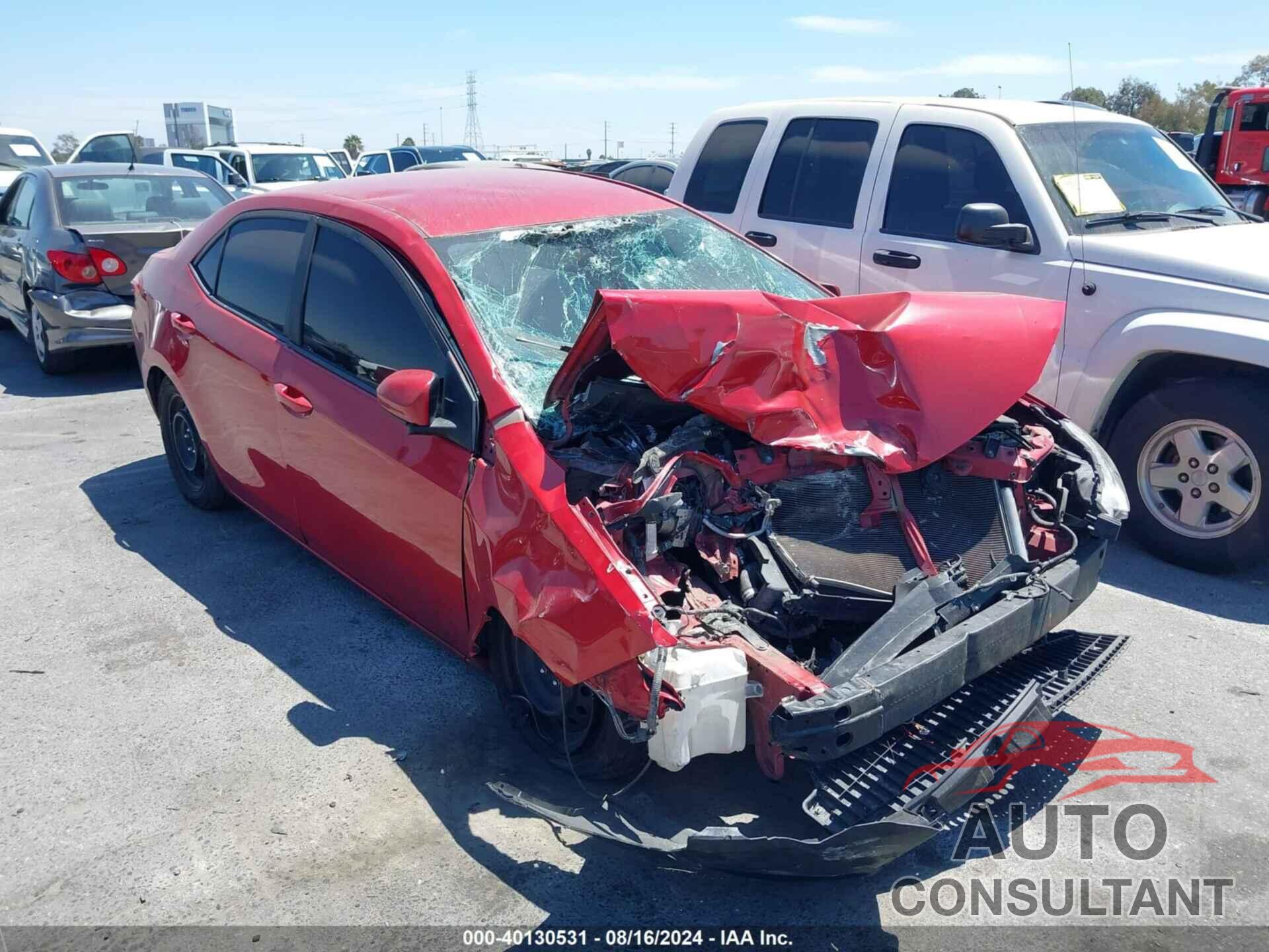 TOYOTA COROLLA 2019 - 2T1BURHE1KC139788