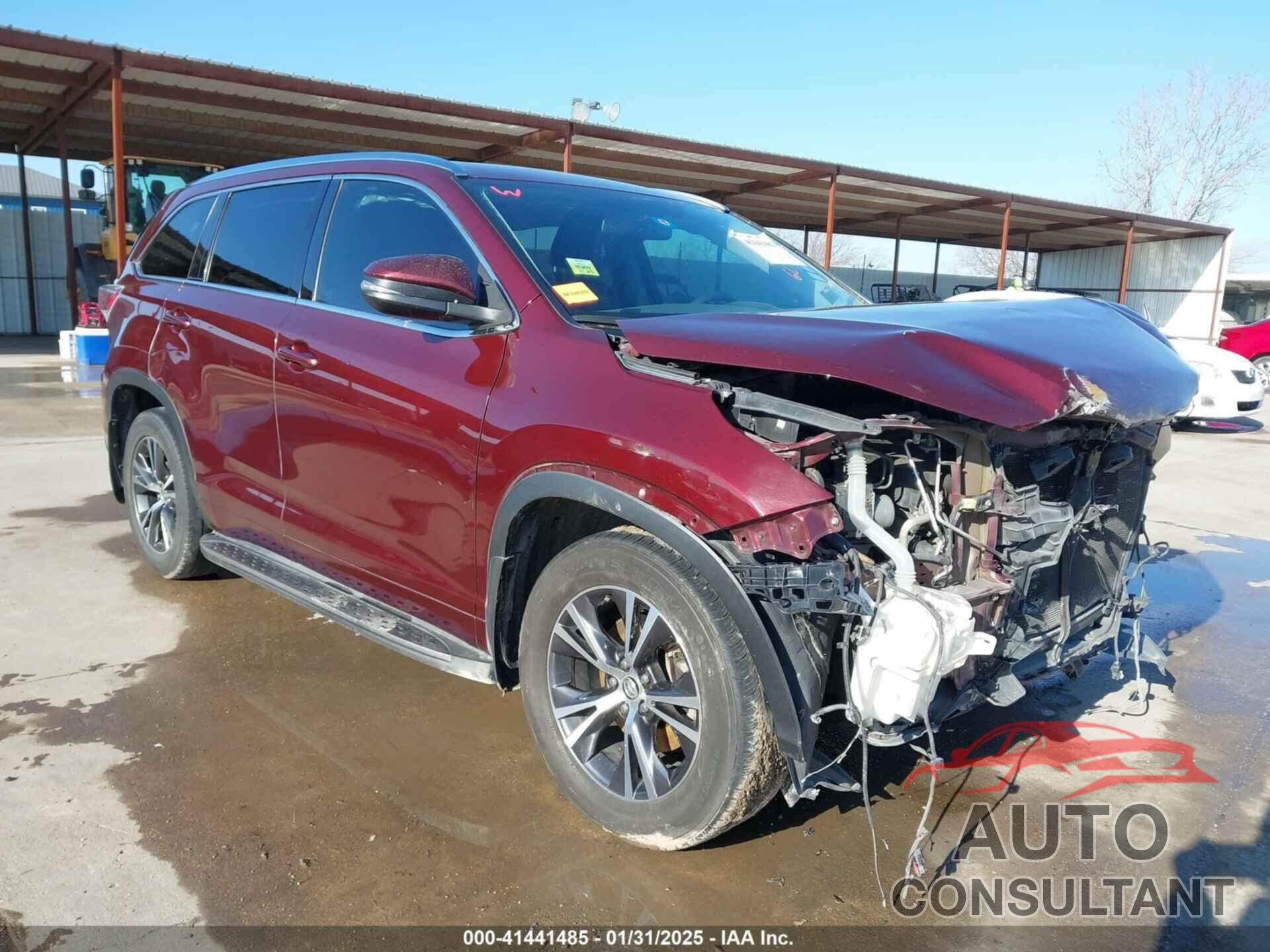 TOYOTA HIGHLANDER 2016 - 5TDKKRFH4GS134179