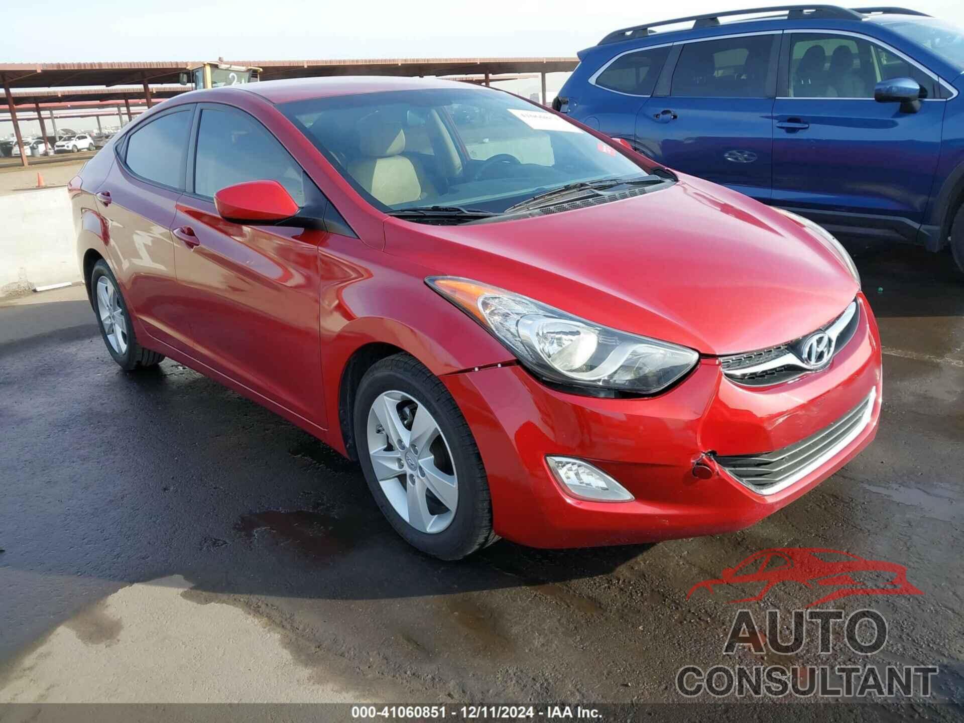 HYUNDAI ELANTRA 2012 - KMHDH4AE1CU184515