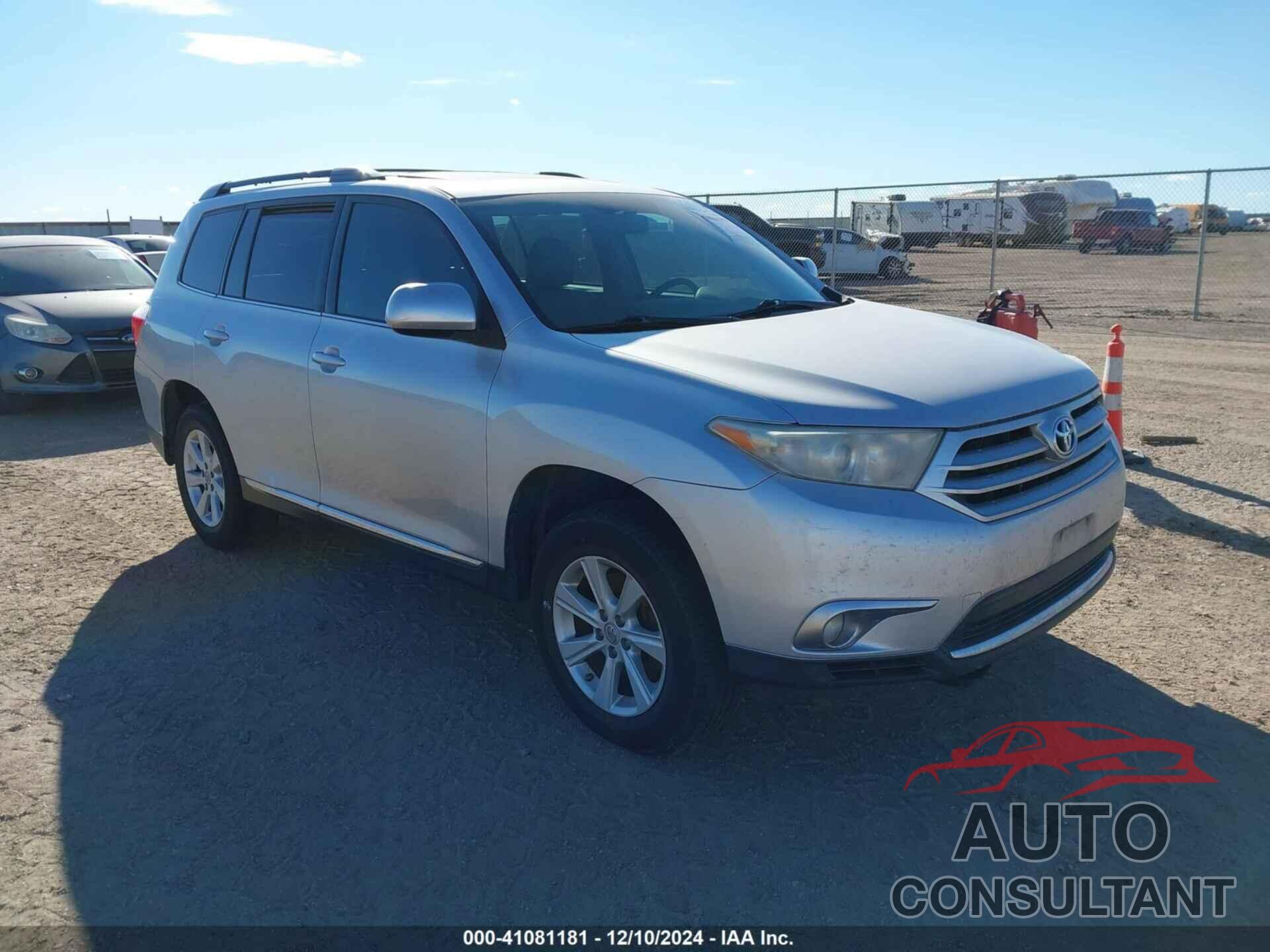 TOYOTA HIGHLANDER 2012 - 5TDZK3EHXCS082306